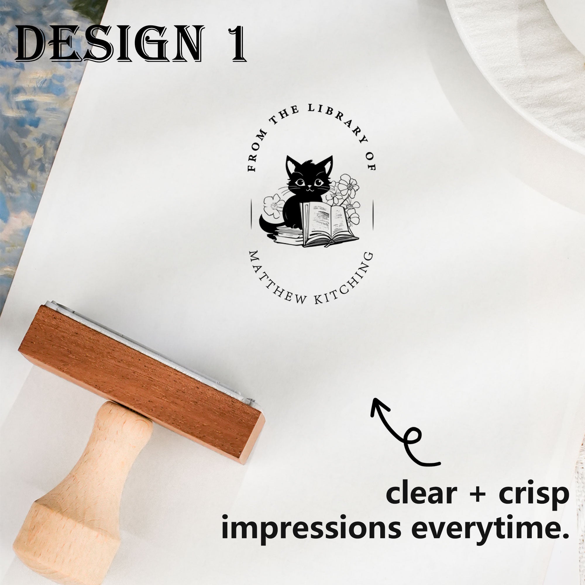 Minimal Art Rubber Stamp