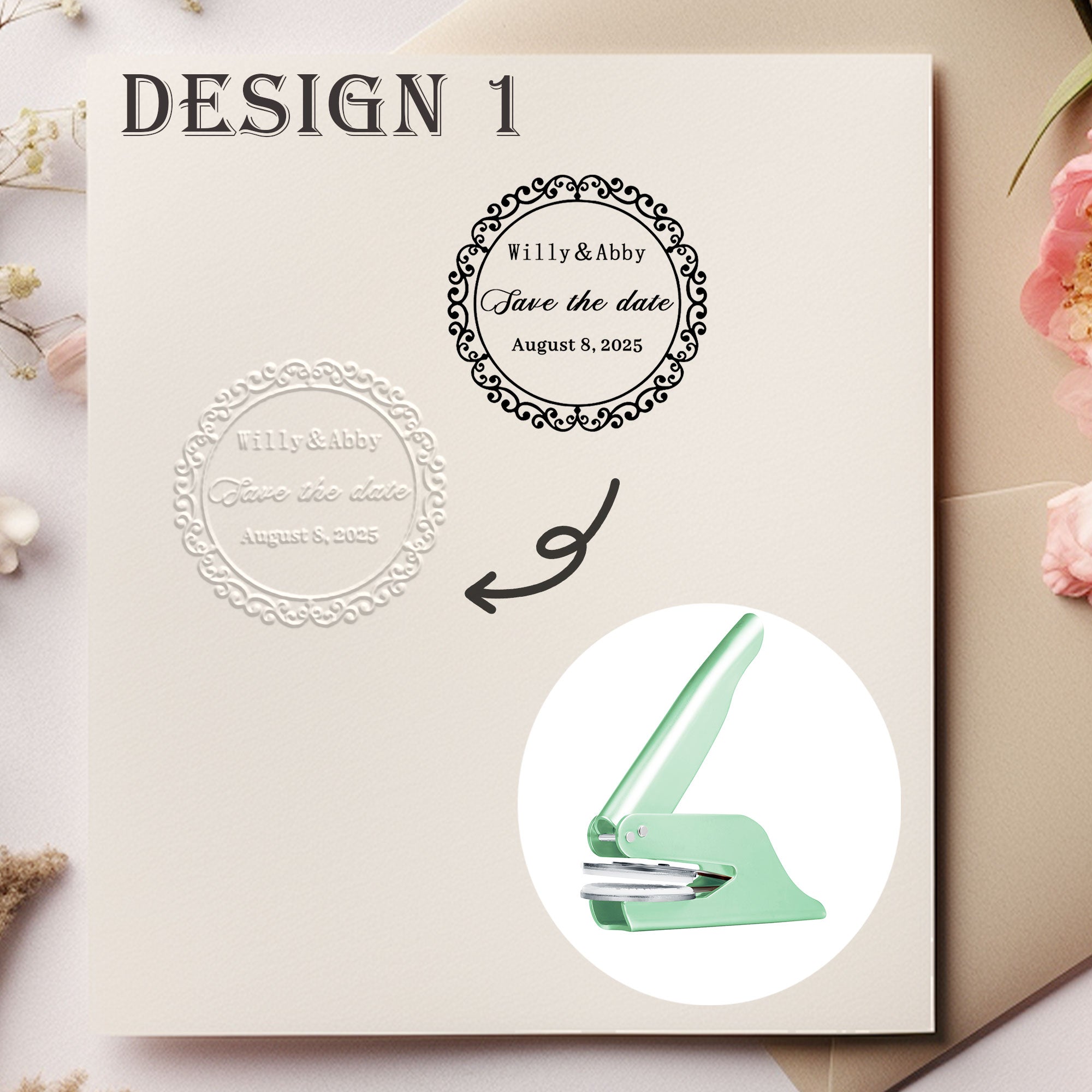 Custom Antique Wedding Embosser