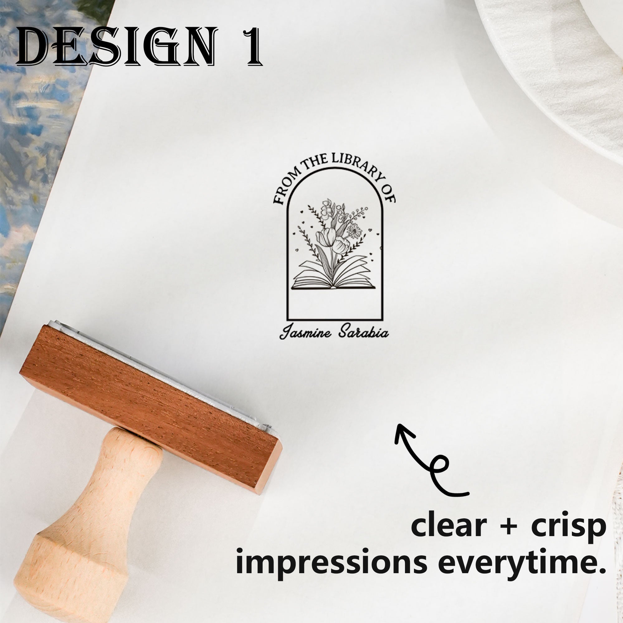 Literary Art Rubber Stamp