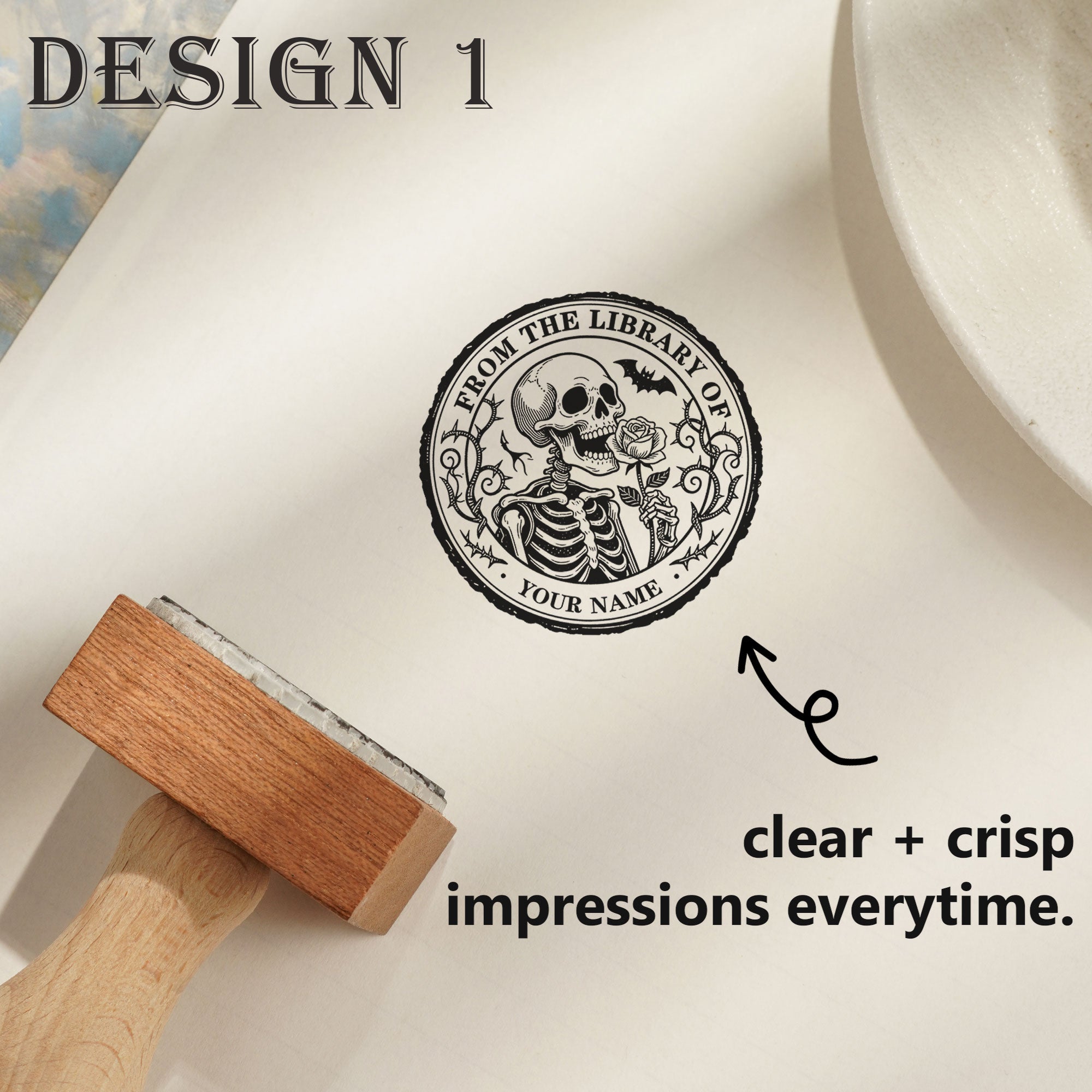 Custom Minimalist Wood Stamp