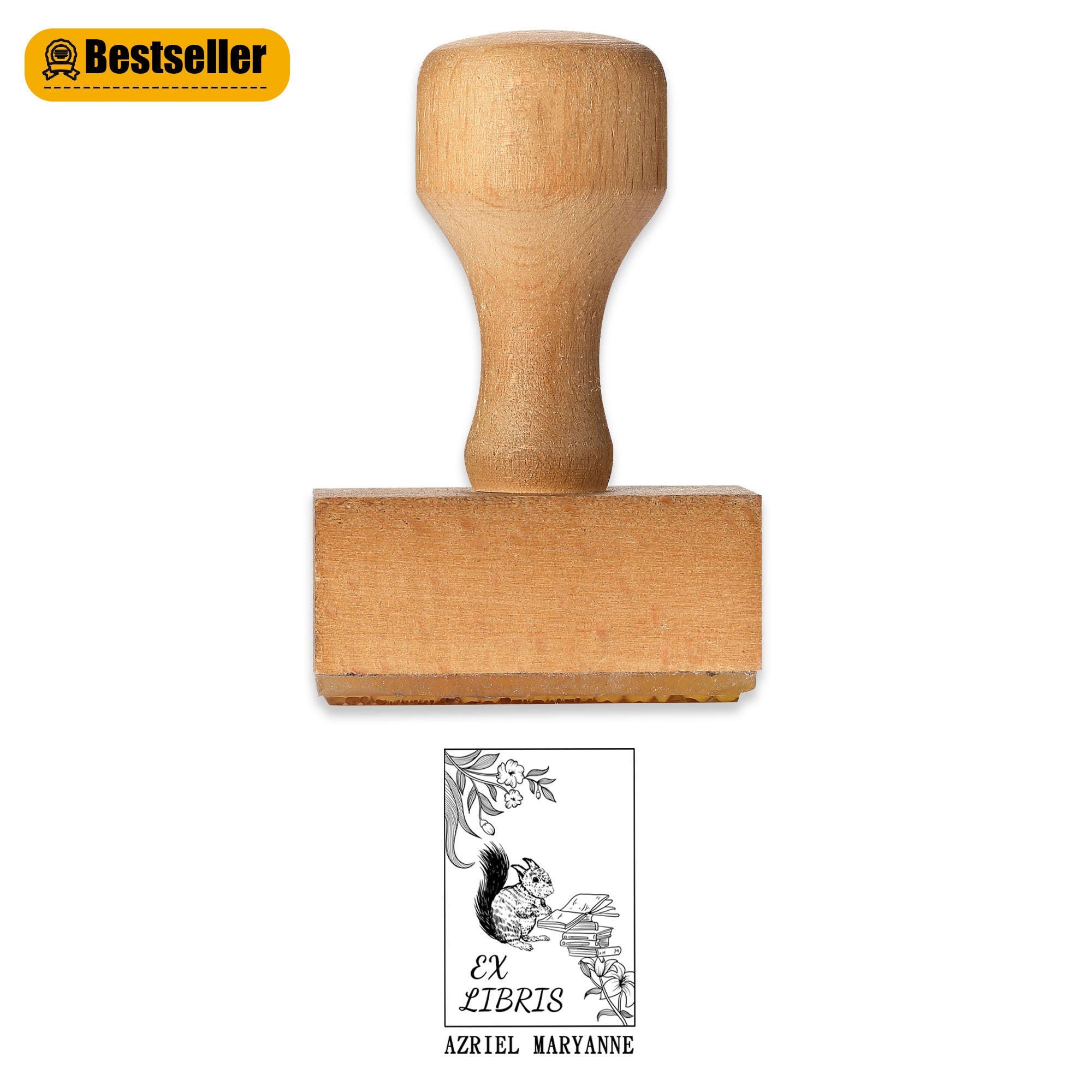 Customized Book Lover Bookplate Stamp