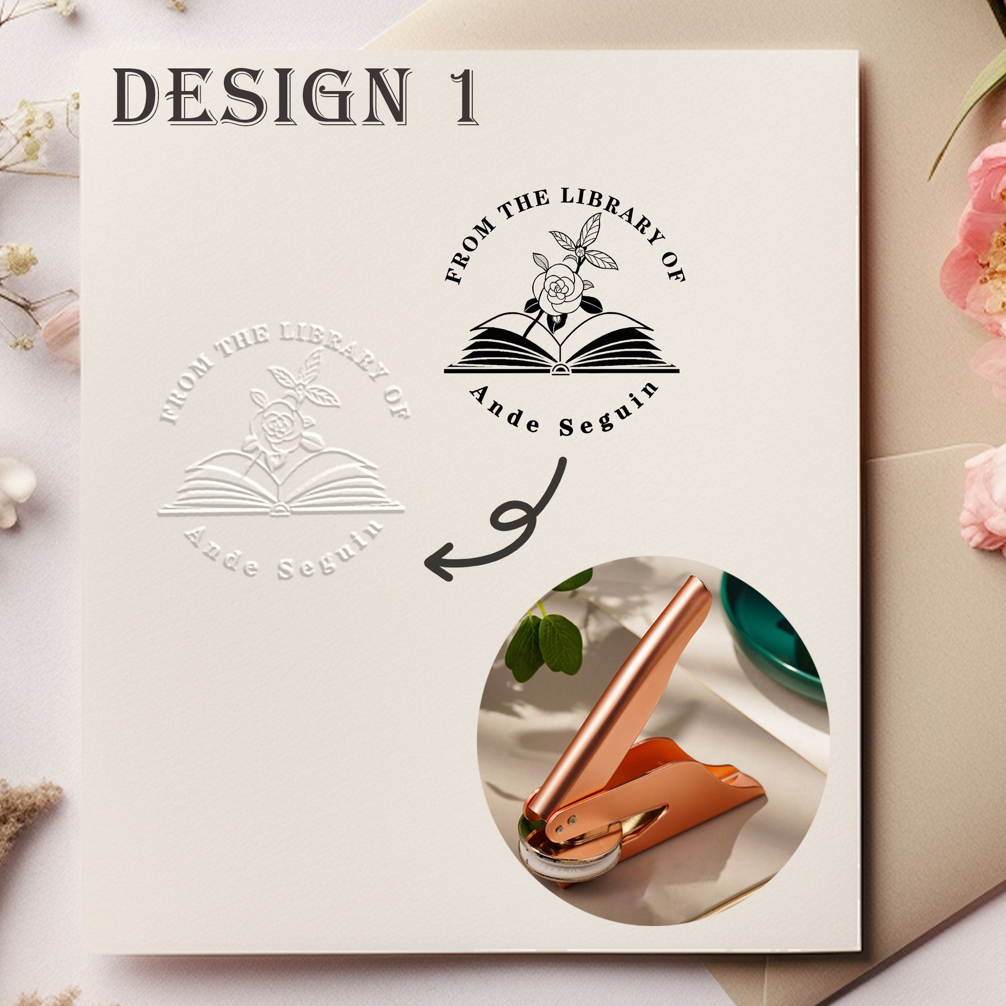Custom Nature Floral Embosser