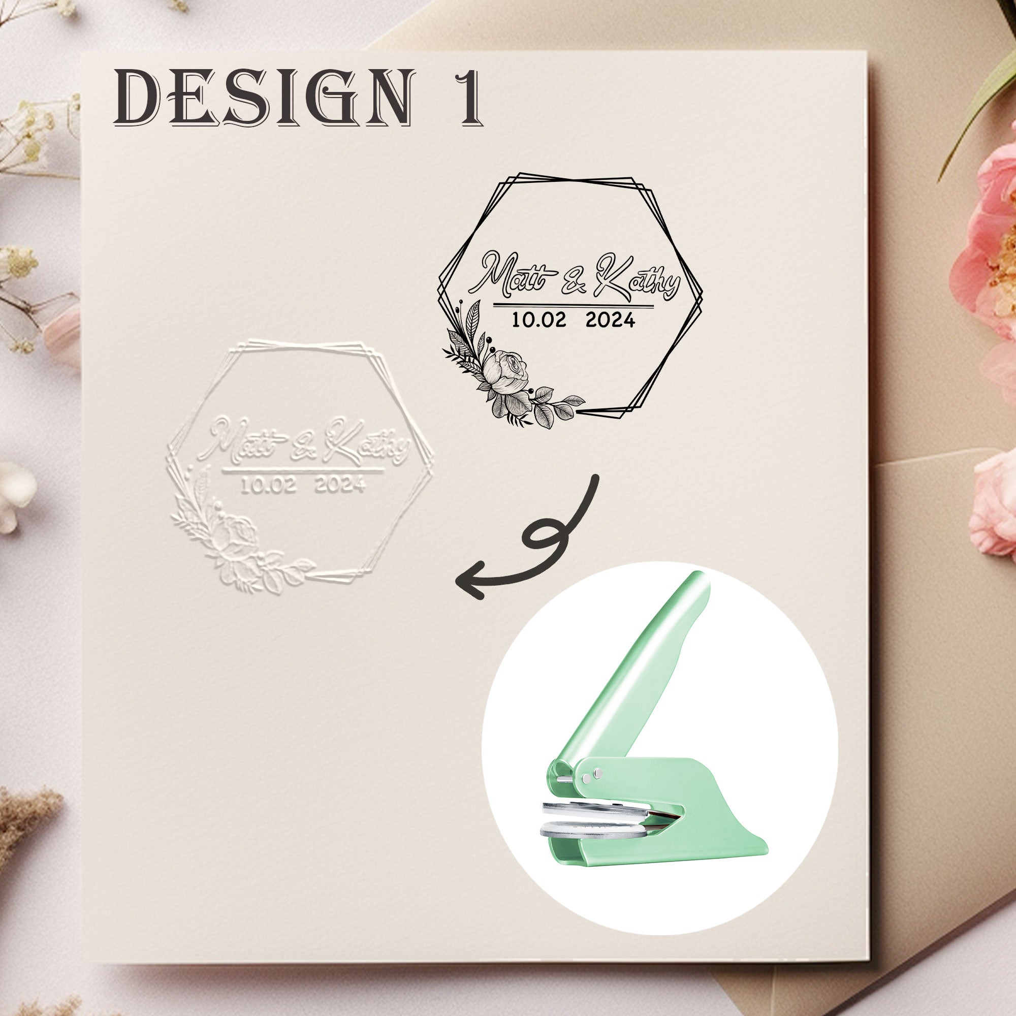 Custom Handheld Wedding Embosser