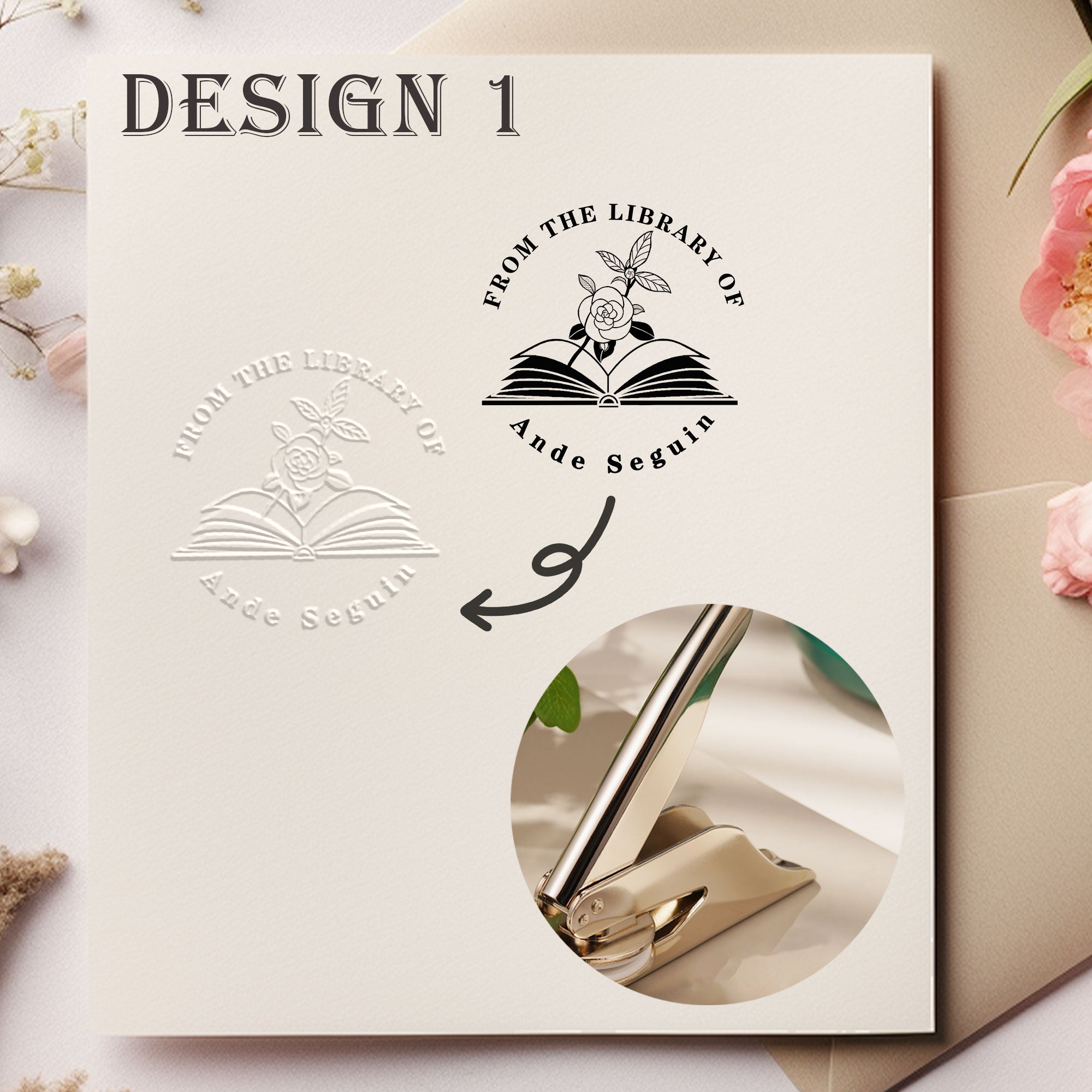 Custom Nature Floral Embosser