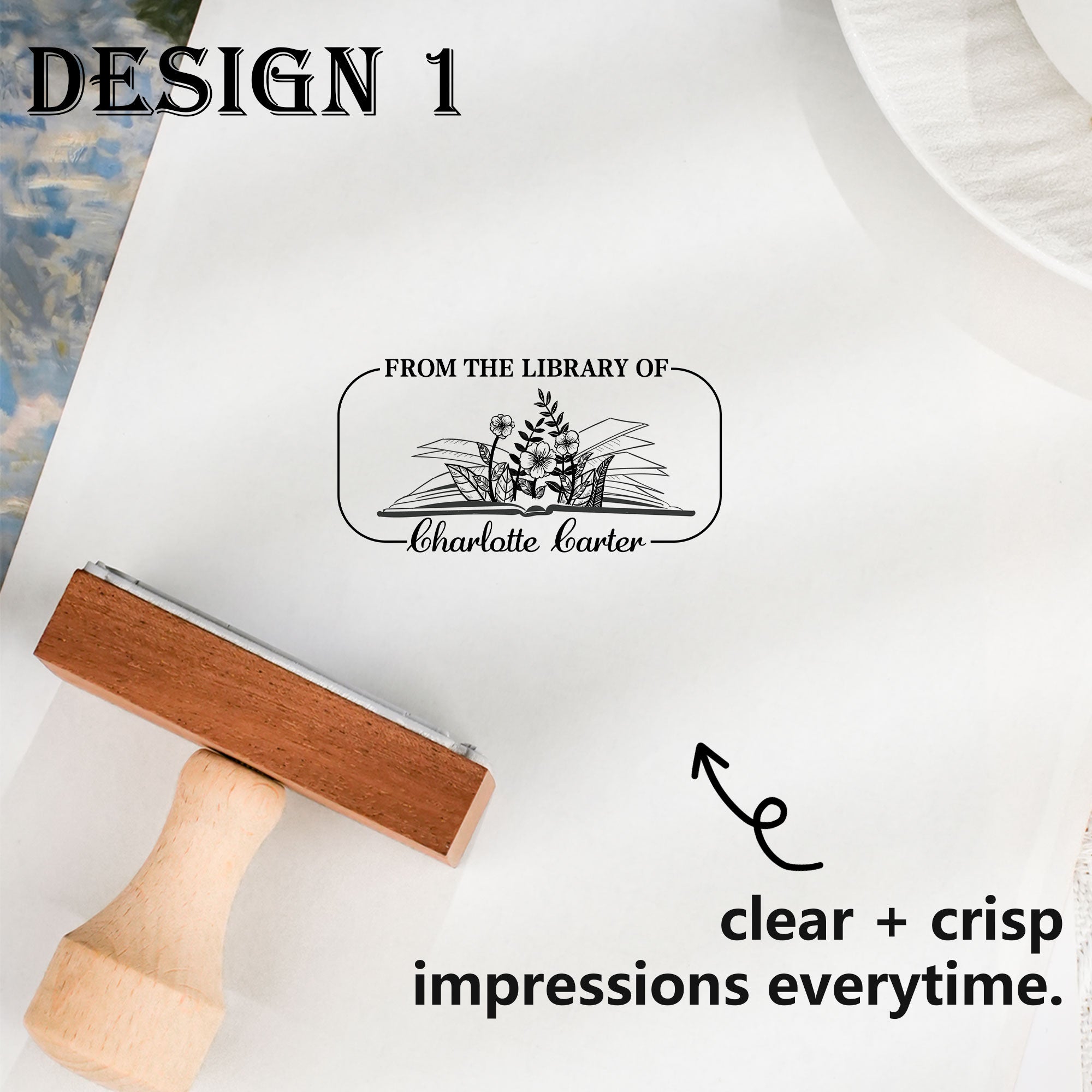 Book Lover Rubber Stamp