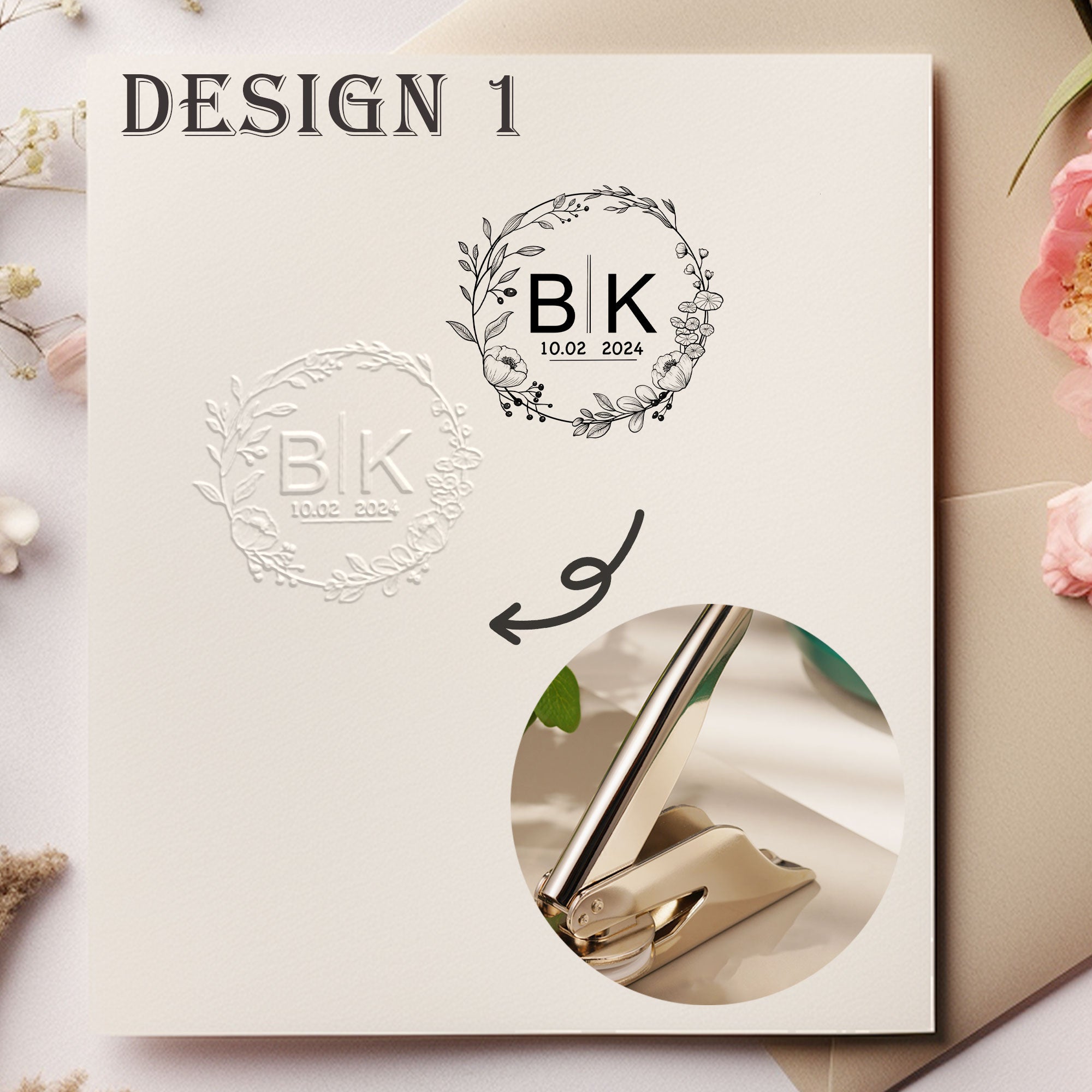 Custom Family Wedding Embosser