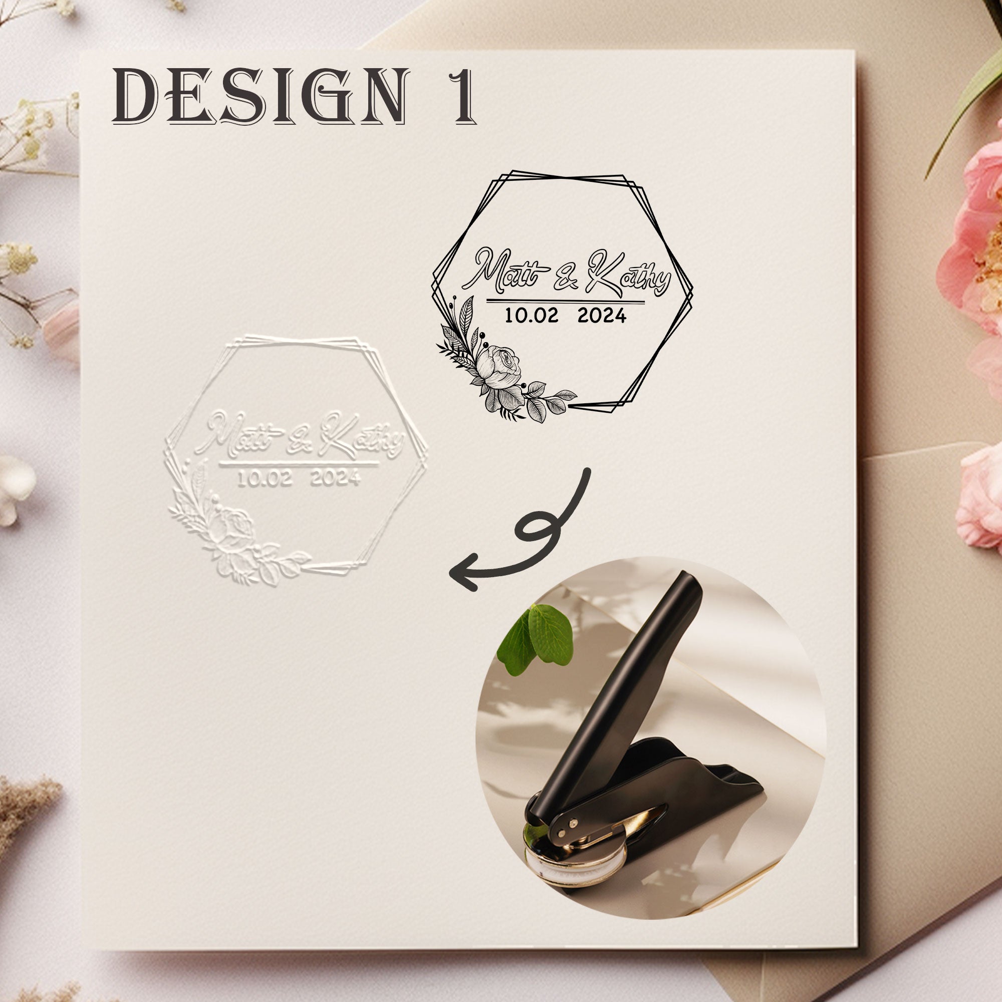 Custom Handheld Wedding Embosser