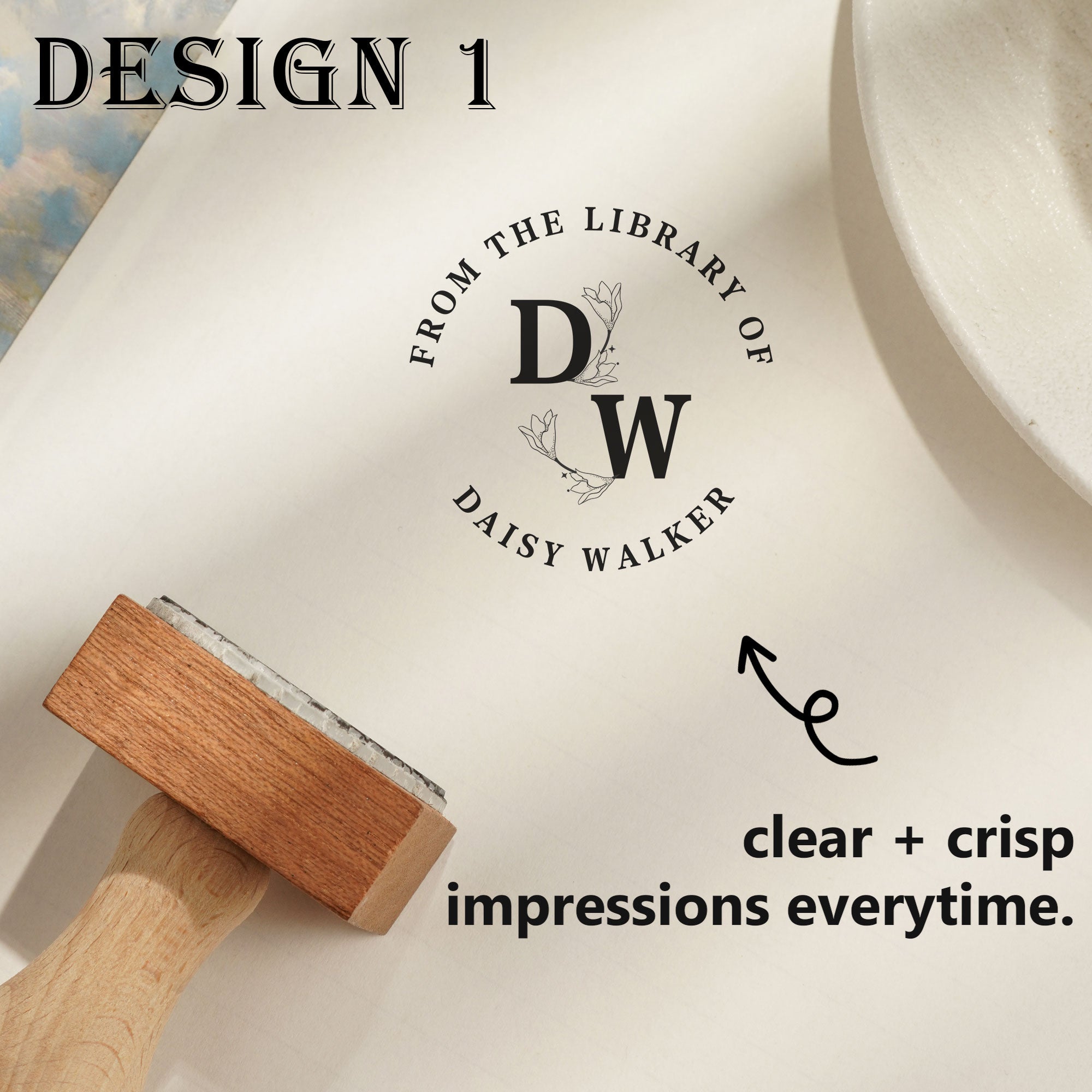 Custom Designer Wood Stamp
