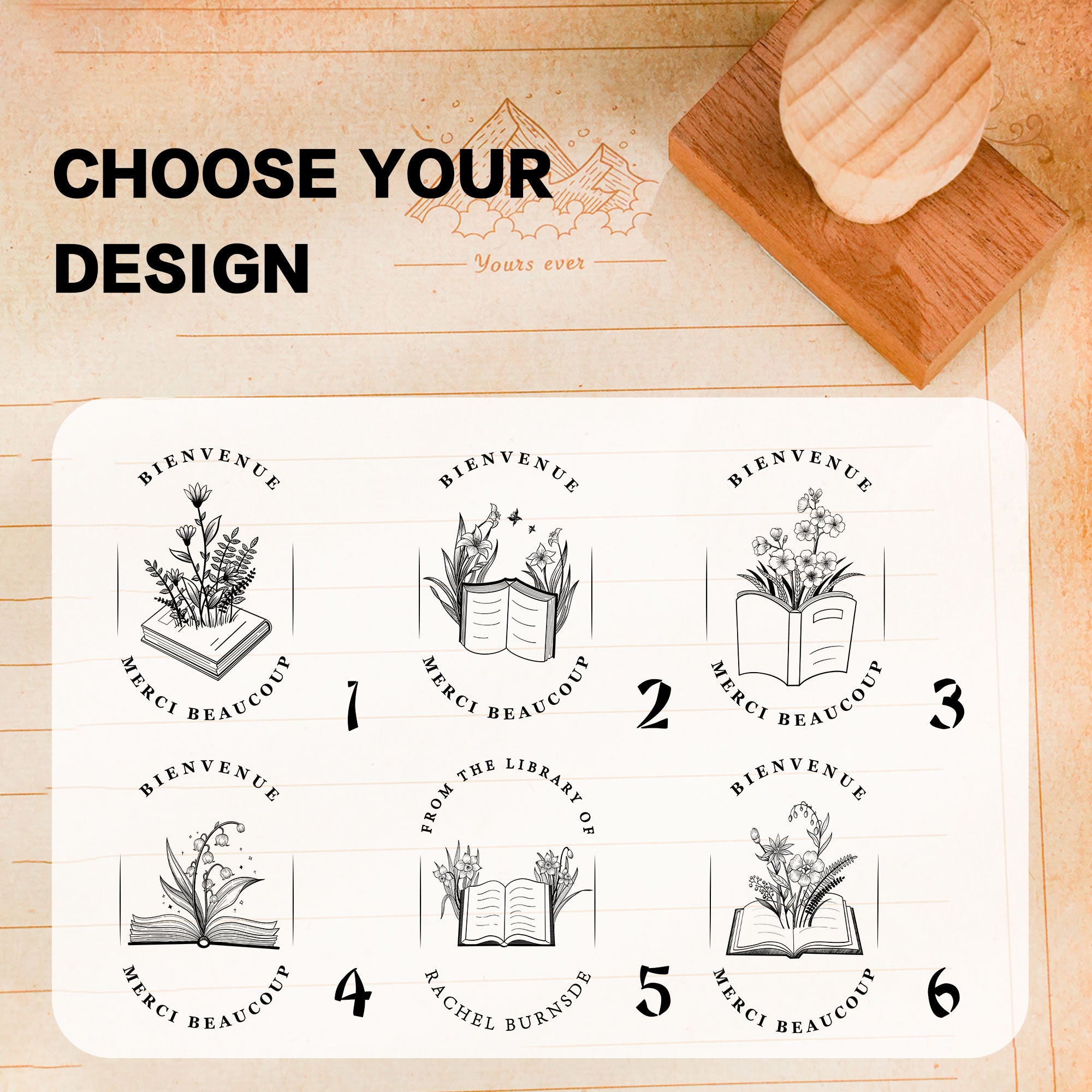 Custom Wood Rubber Stamp