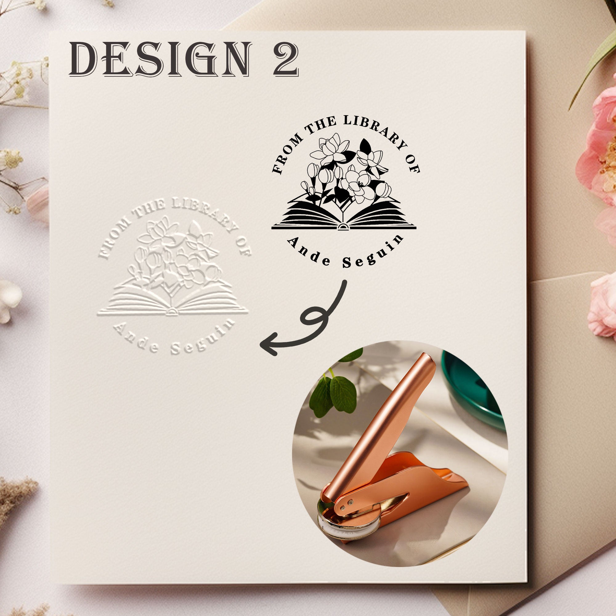 Custom Nature Floral Embosser