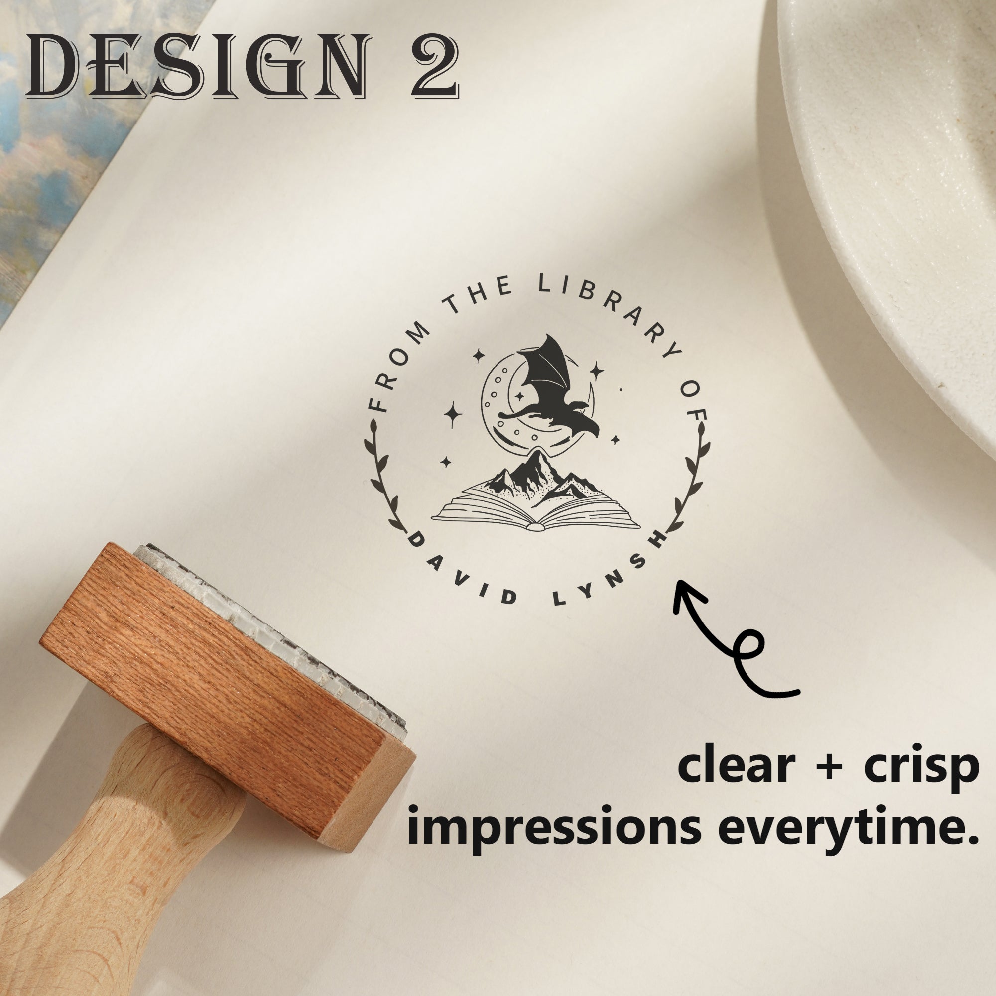 Custom Classic Wood Rubber Stamp