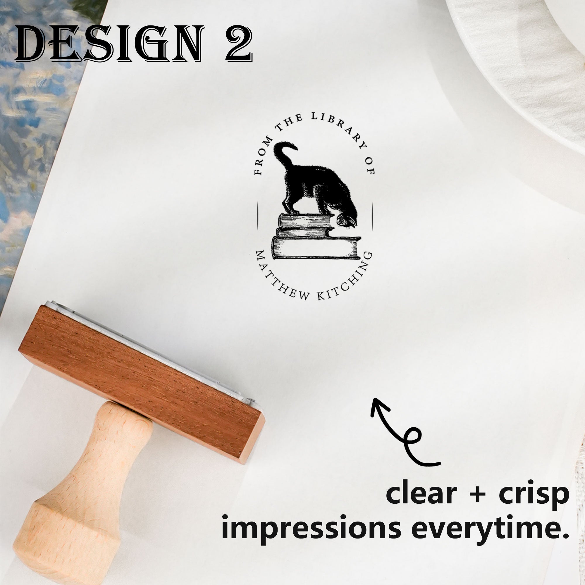 Minimal Art Rubber Stamp