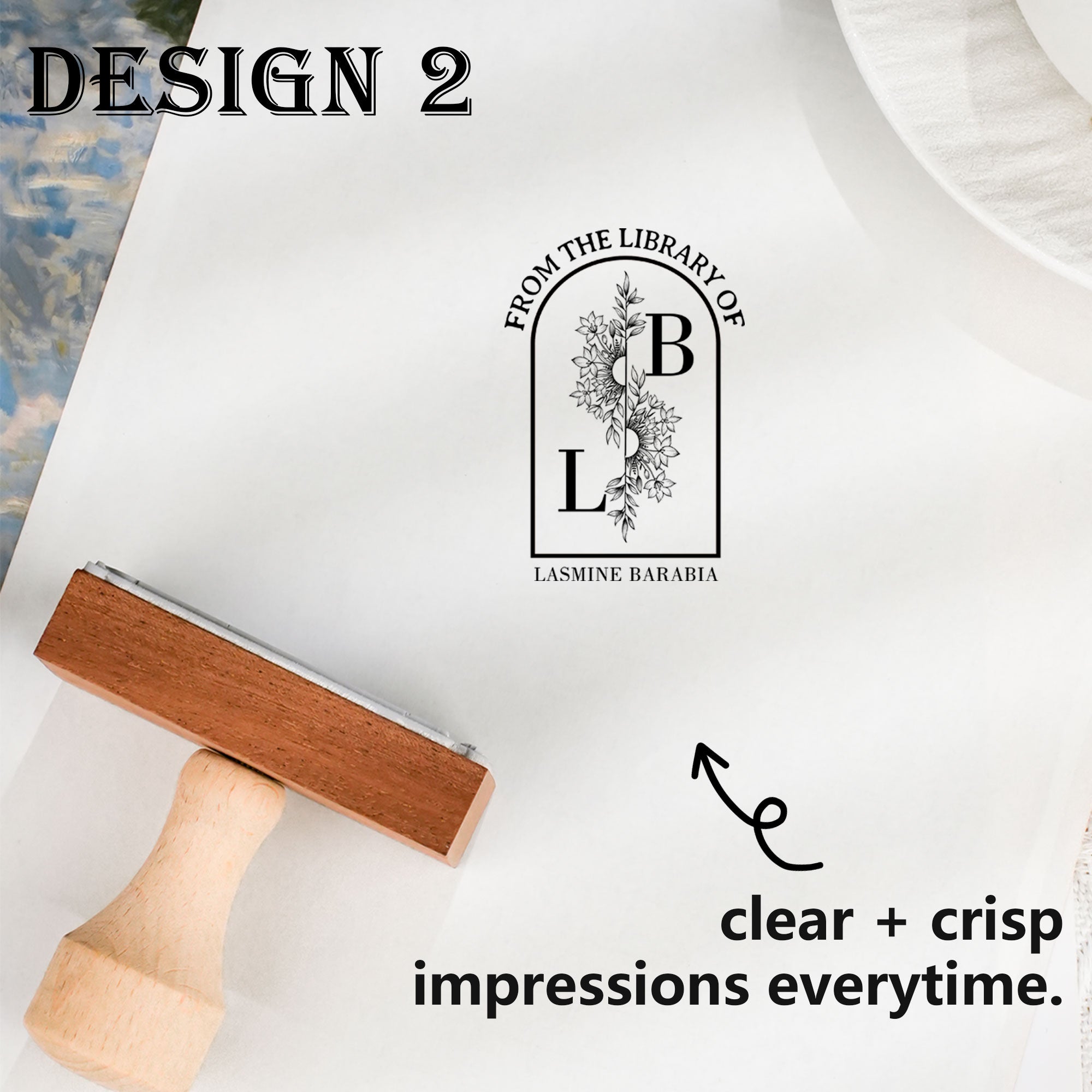 Literary Art Rubber Stamp