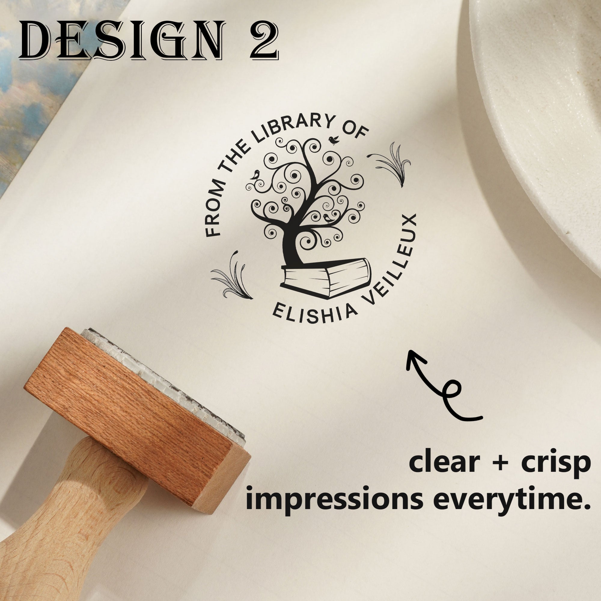 Custom Hand Carved Rubber Stamp