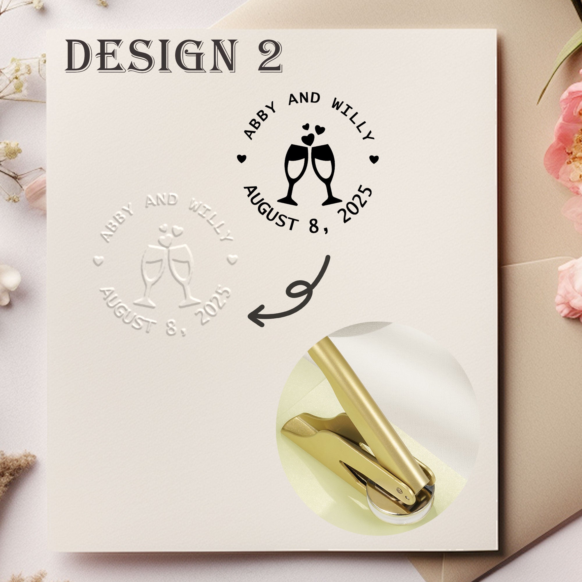 Custom Antique Wedding Embosser