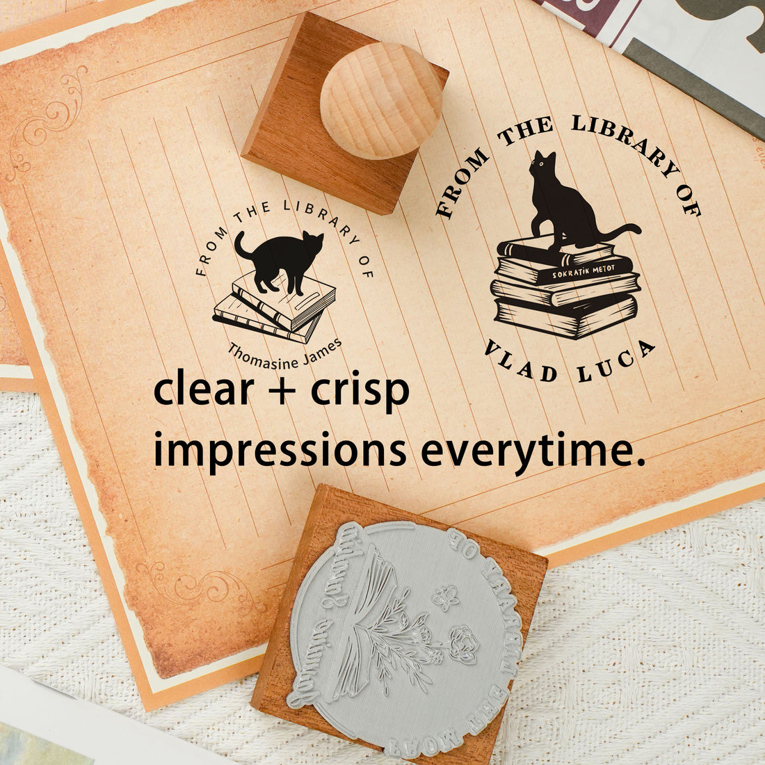 Custom Wood Rubber Stamp for Daily Use