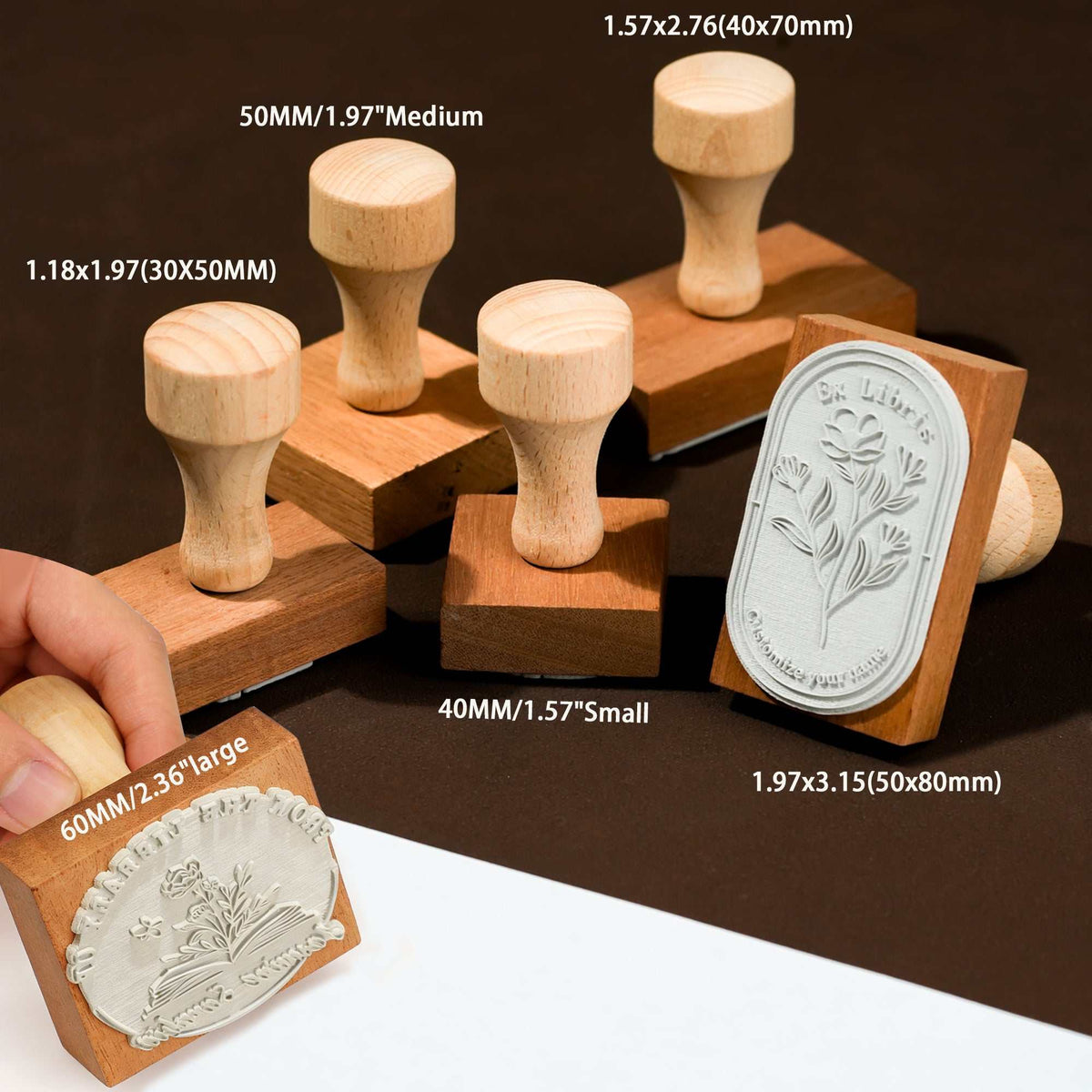Custom Logo Stamp | Branded Ex Libris Book Ownership Rubber Stamp