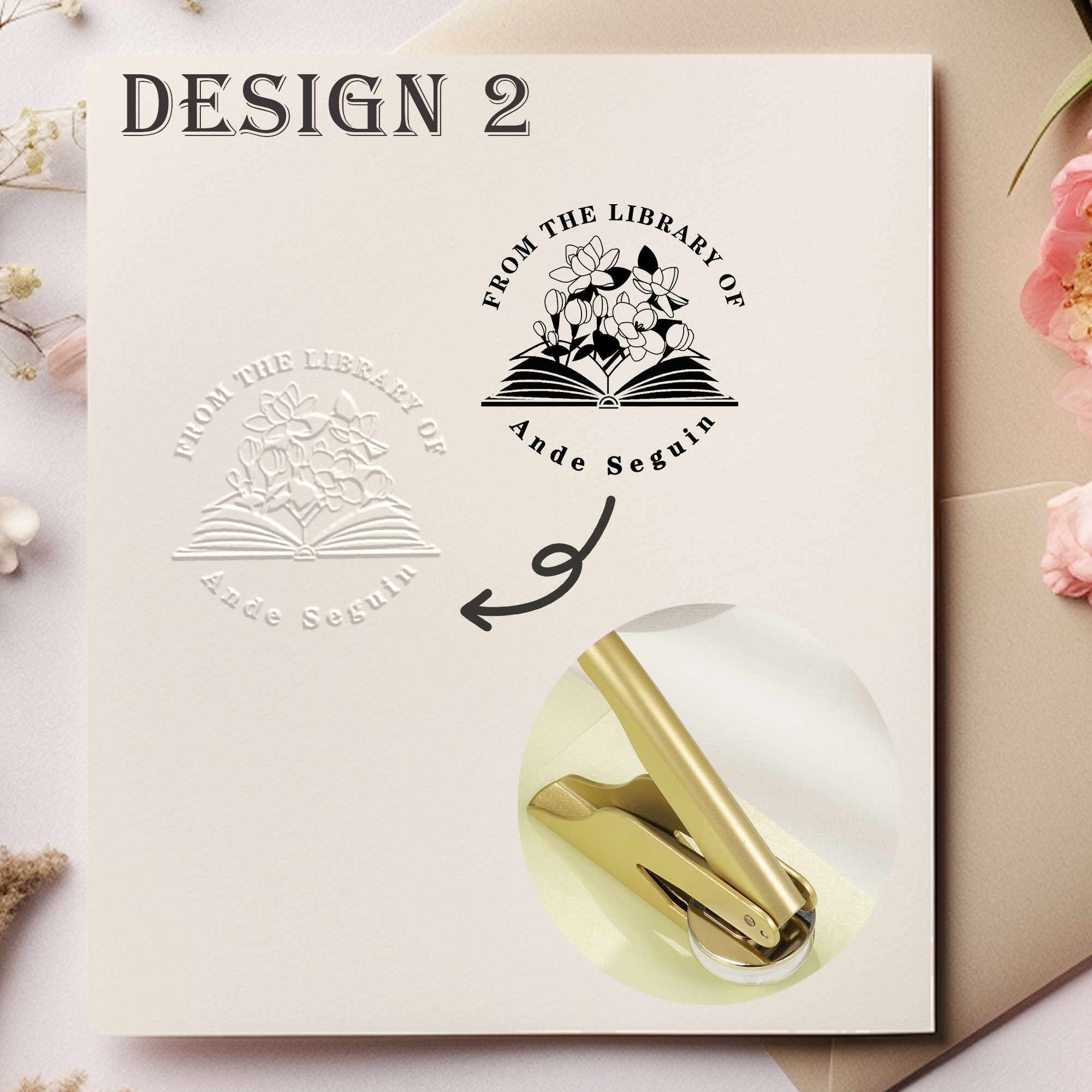 Custom Nature Floral Embosser