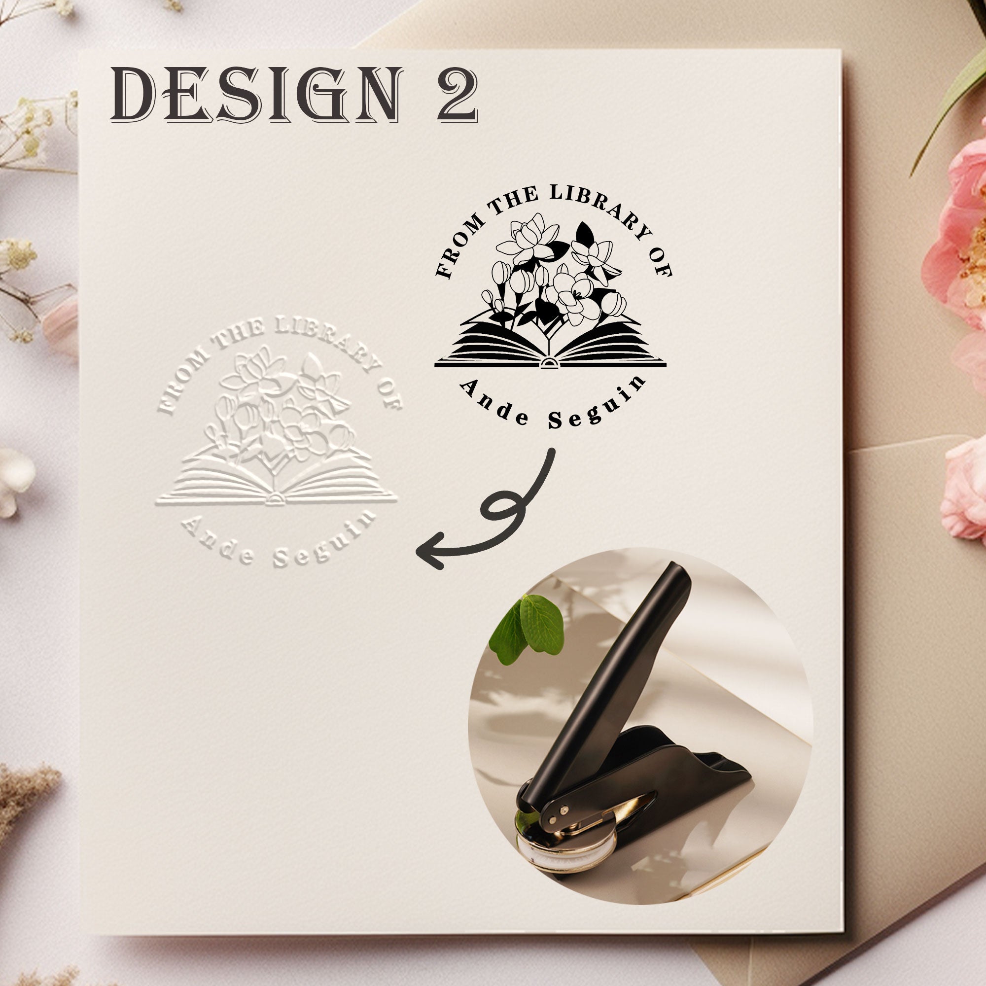 Custom Nature Floral Embosser