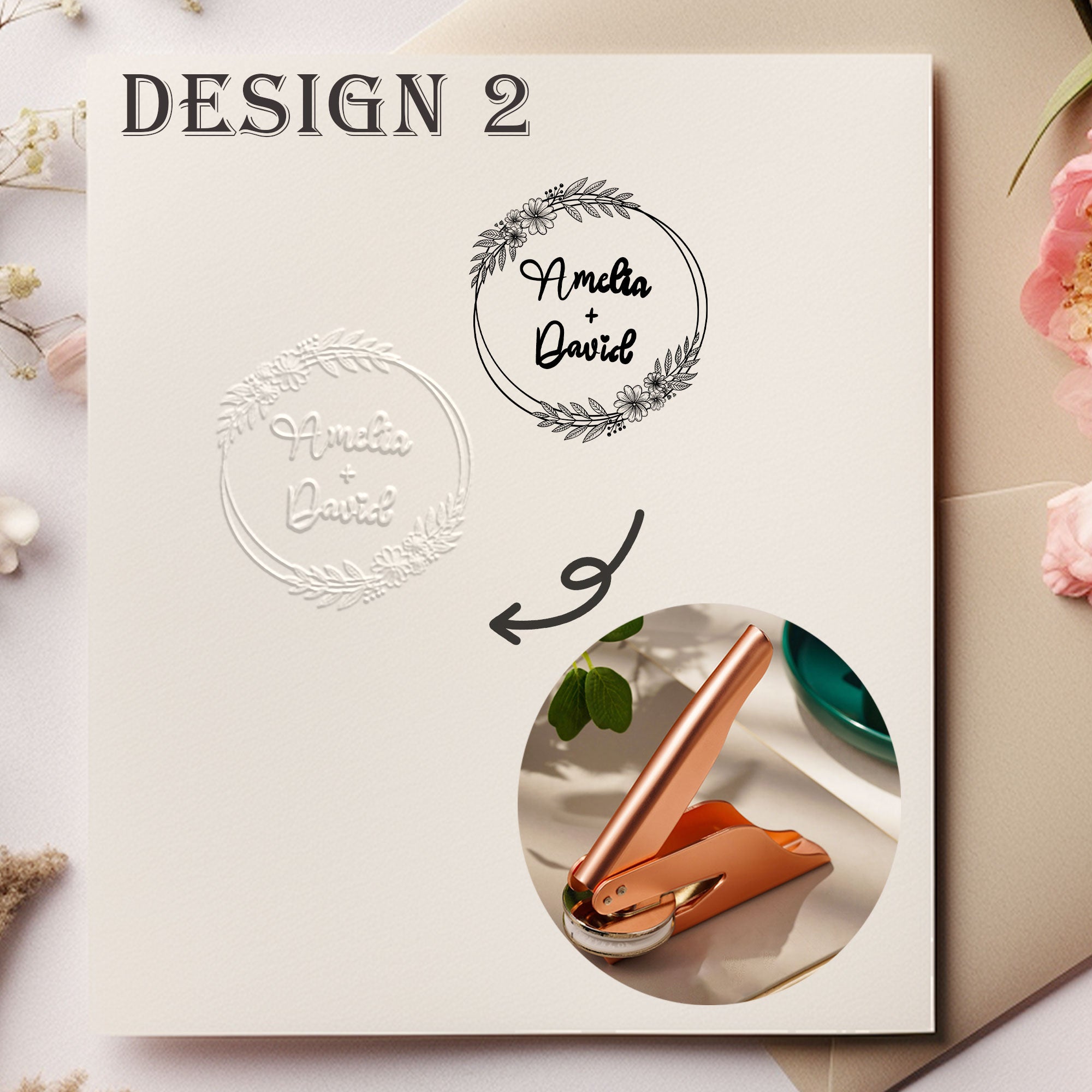 Custom Family Wedding Embosser