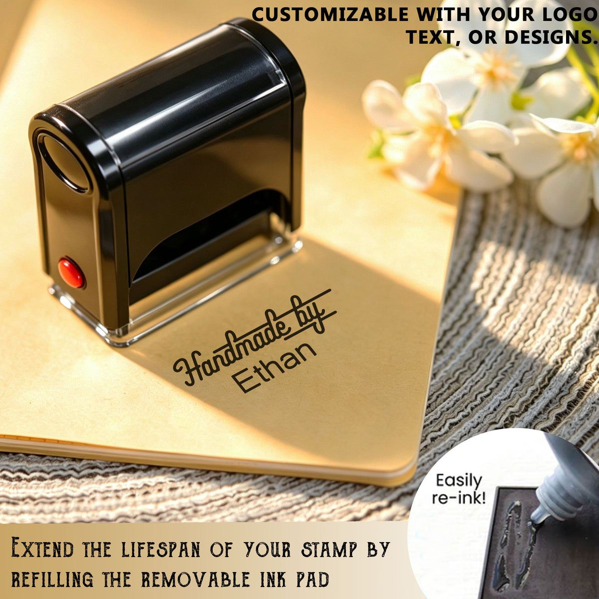 Custom Self Inking Stamps | Personalized Business & Address Stamps