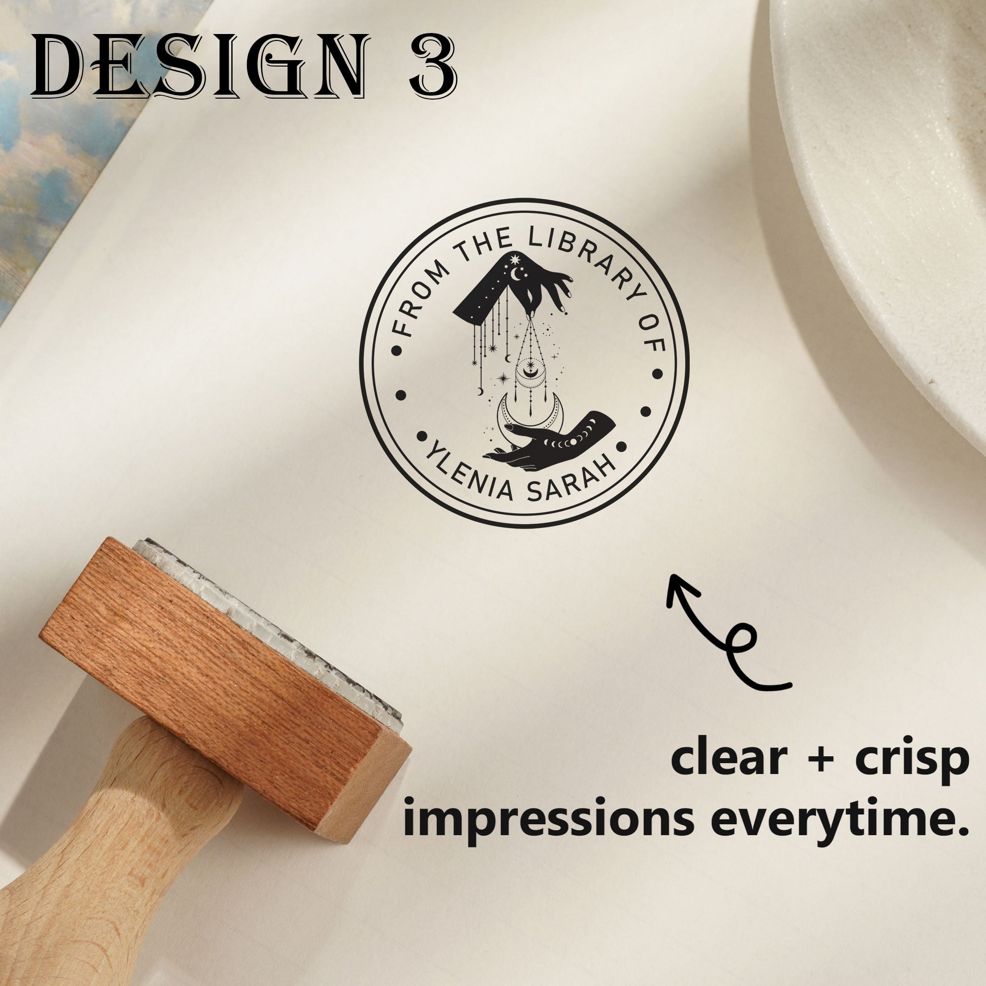 Custom Modern Wood Stamp