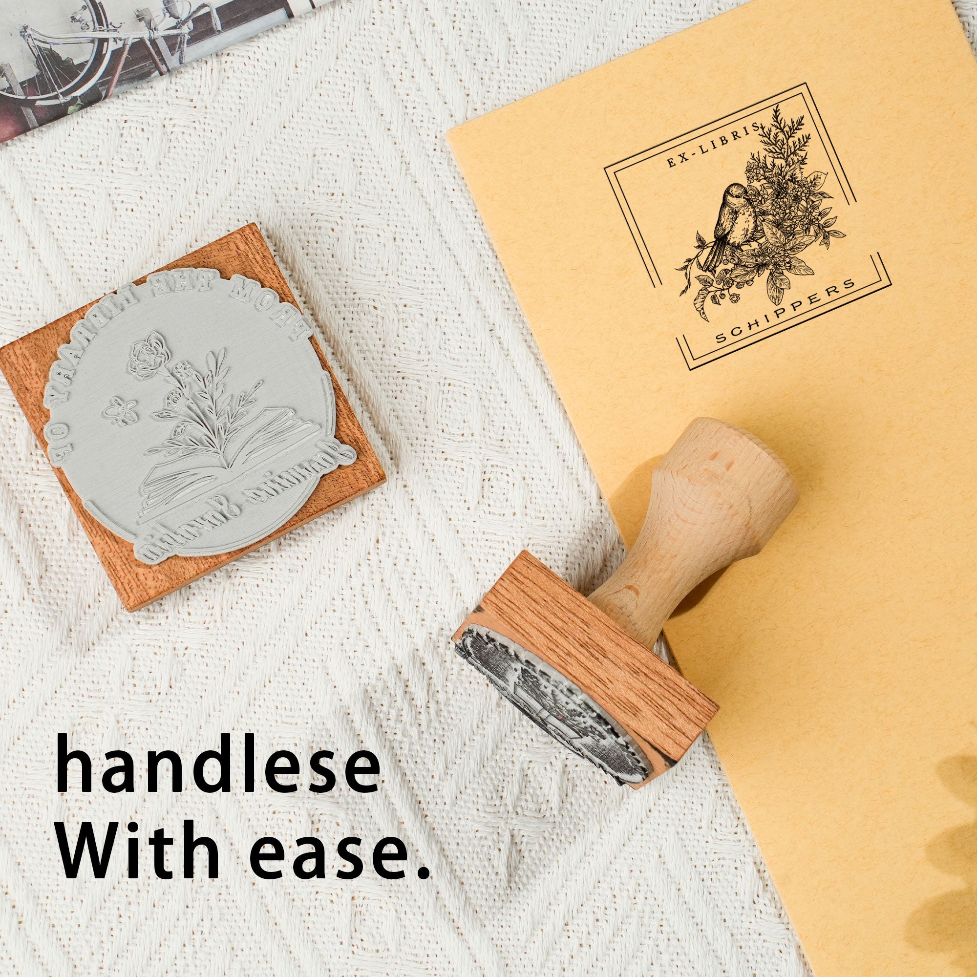 Customized Antique Bookplate Stamp