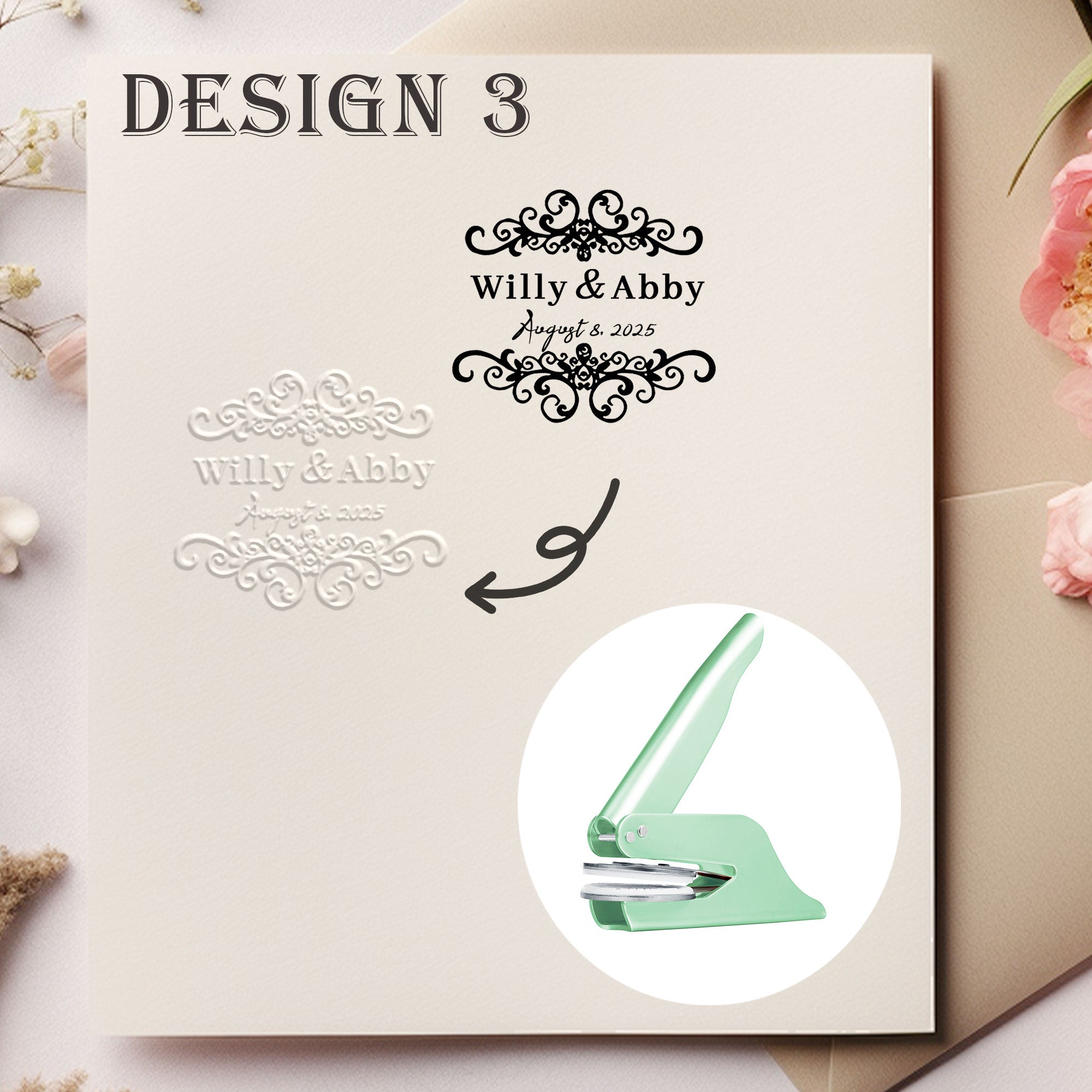 Custom Antique Wedding Embosser