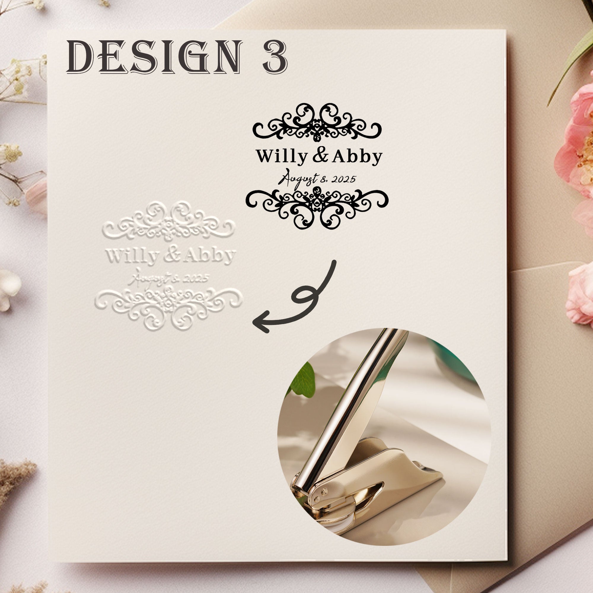 Custom Antique Wedding Embosser