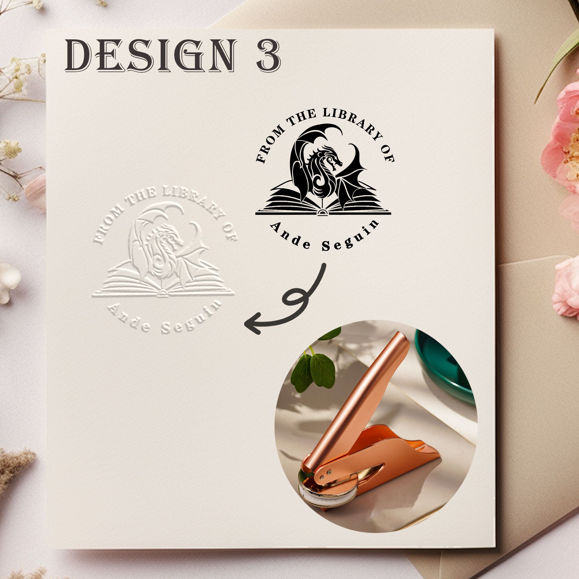 Custom Nature Floral Embosser