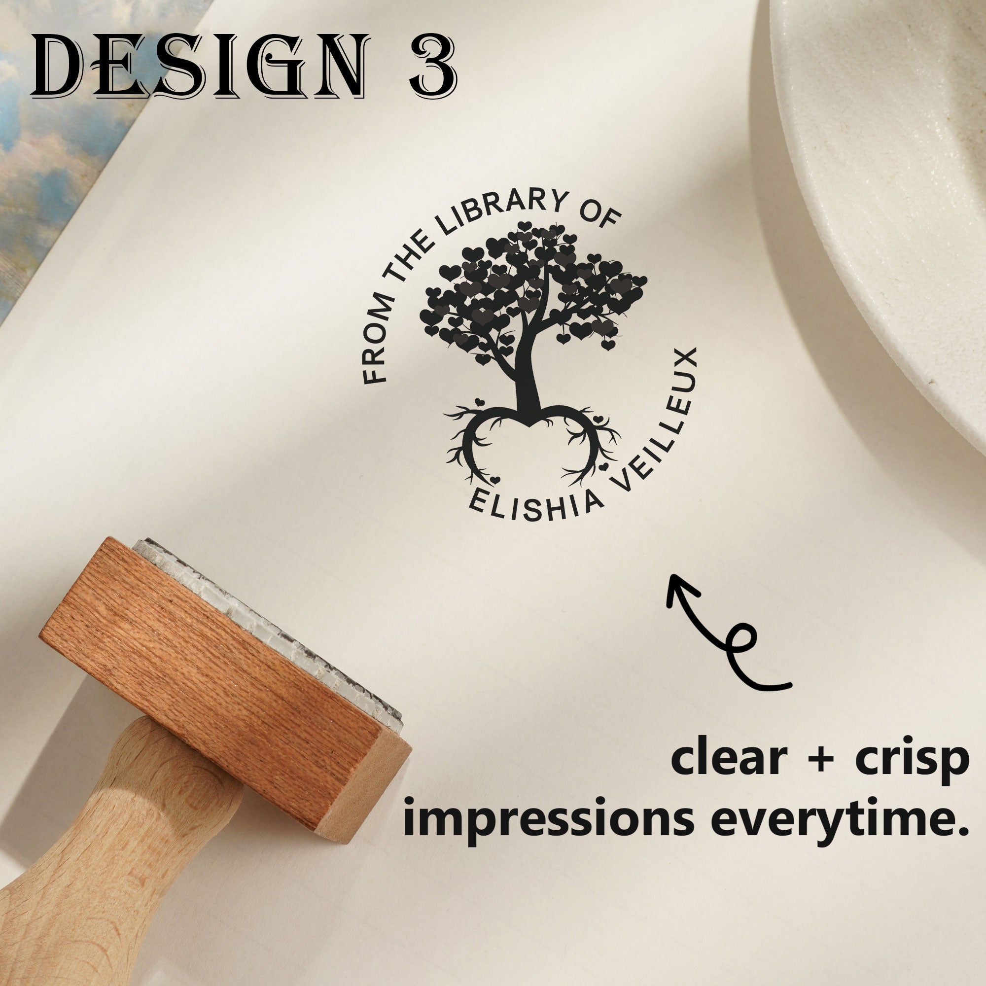 Custom Hand Carved Rubber Stamp