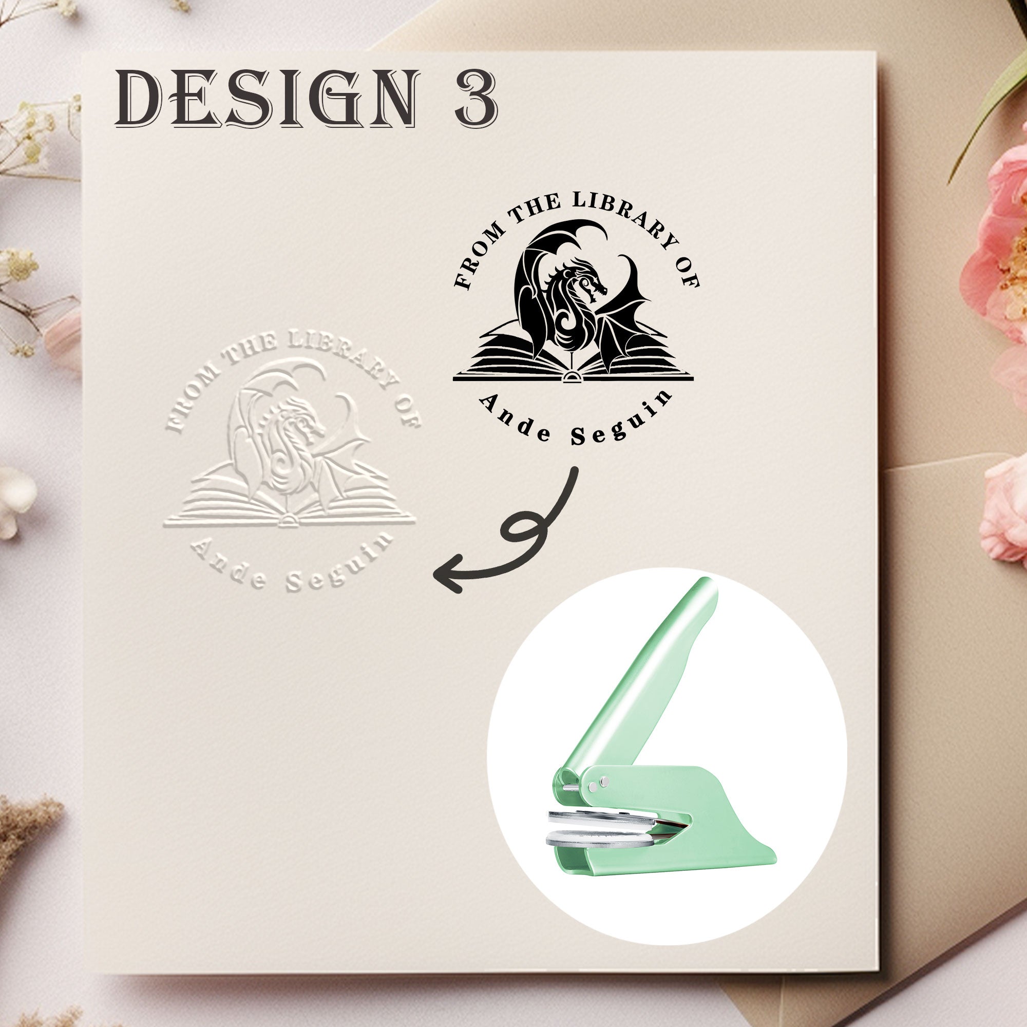 Custom Nature Floral Embosser