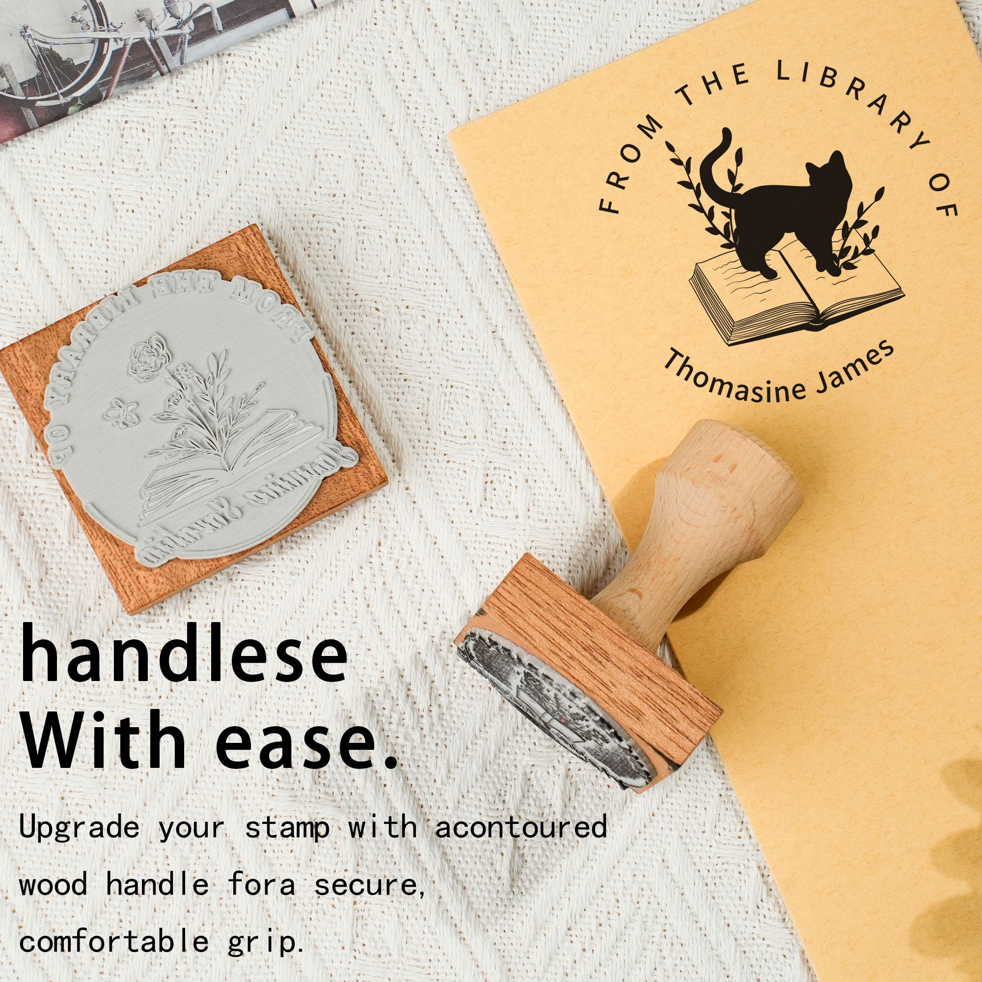 Custom Wood Rubber Stamp for Daily Use