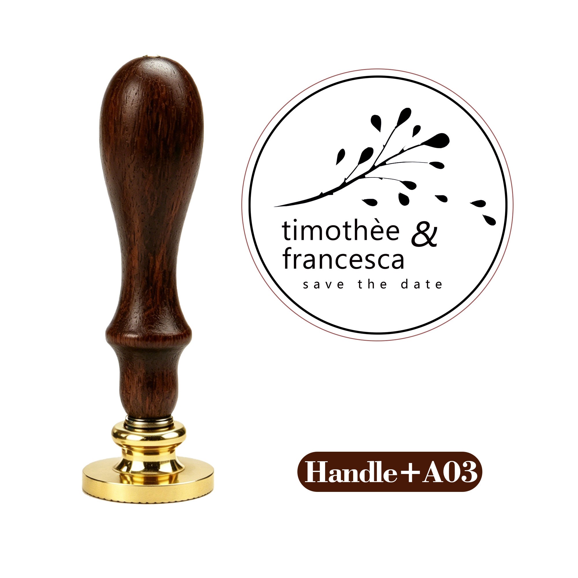 Custom Wax Seal Stamp for Envelopes & Invitations