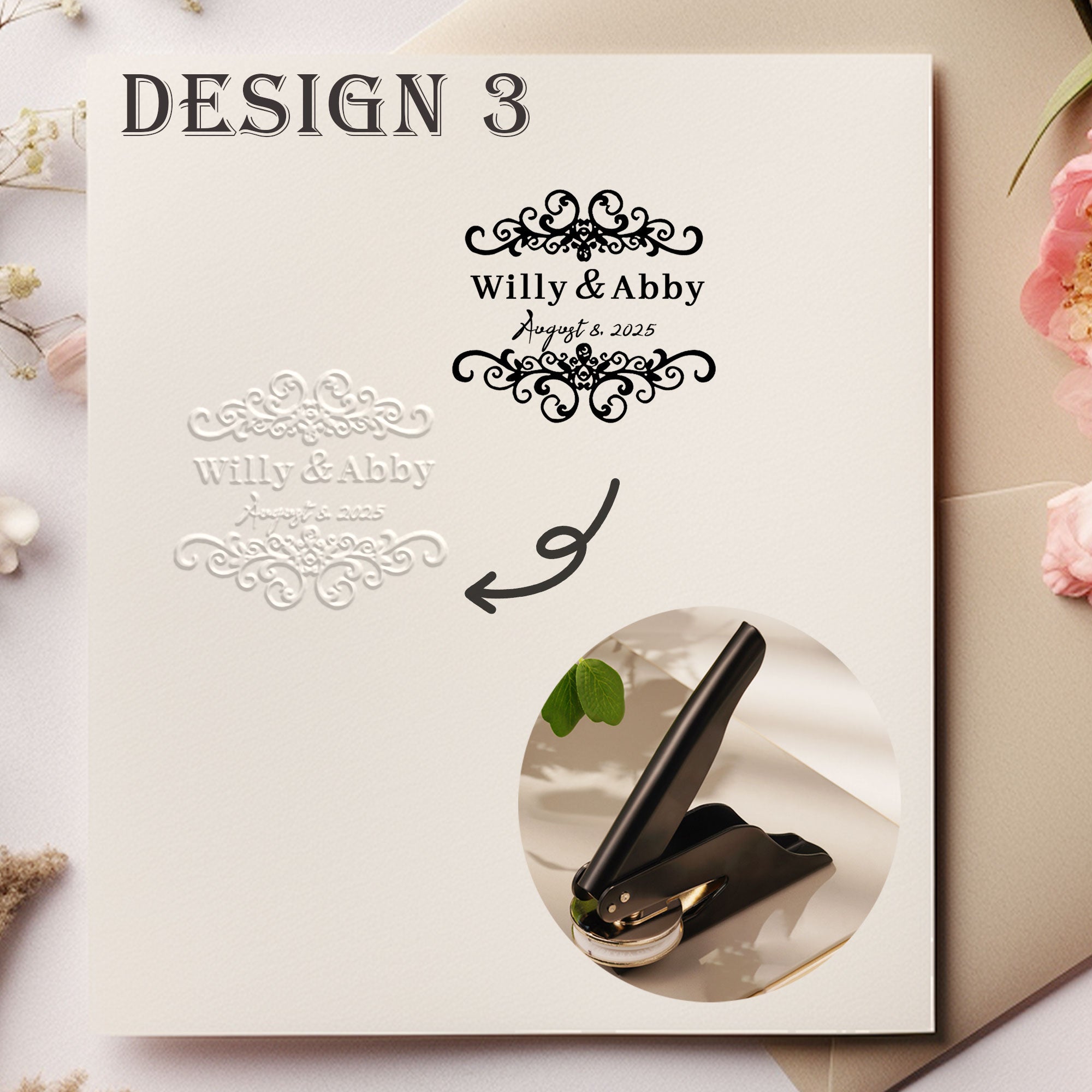 Custom Antique Wedding Embosser