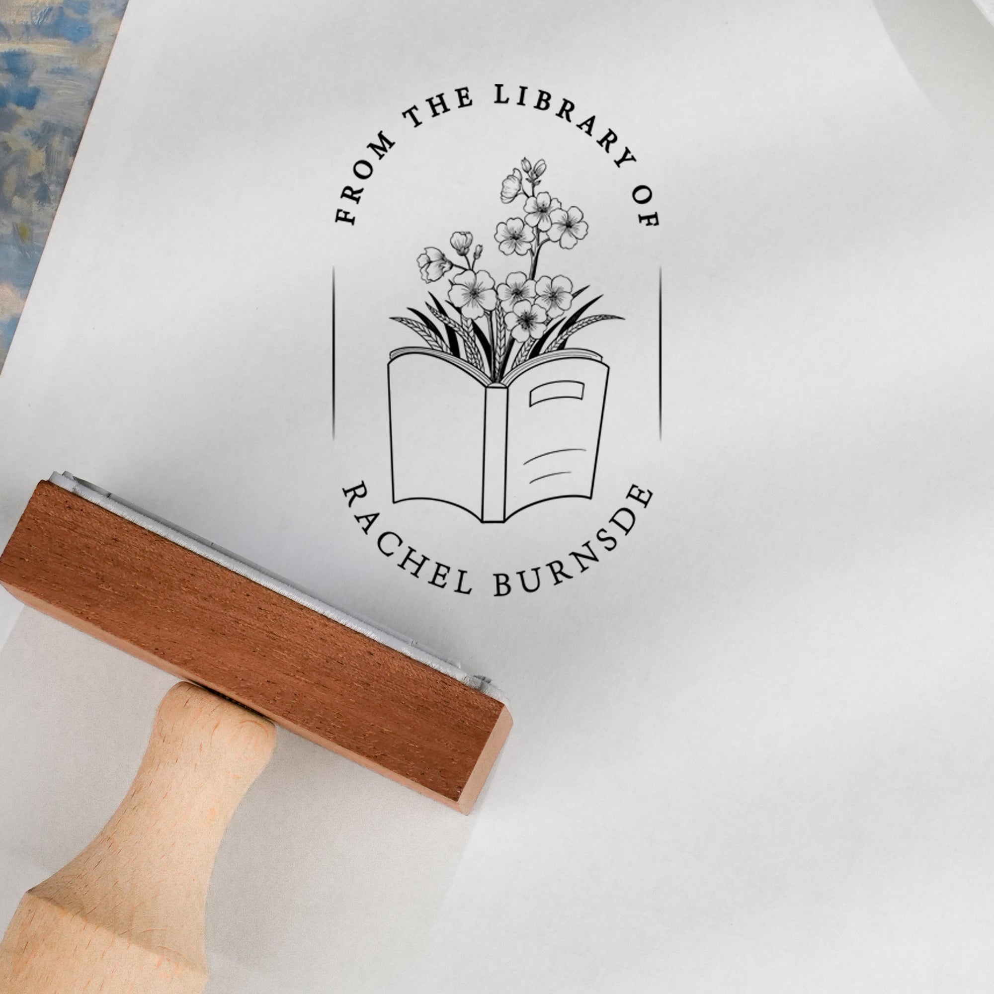 Custom Wood Rubber Stamp