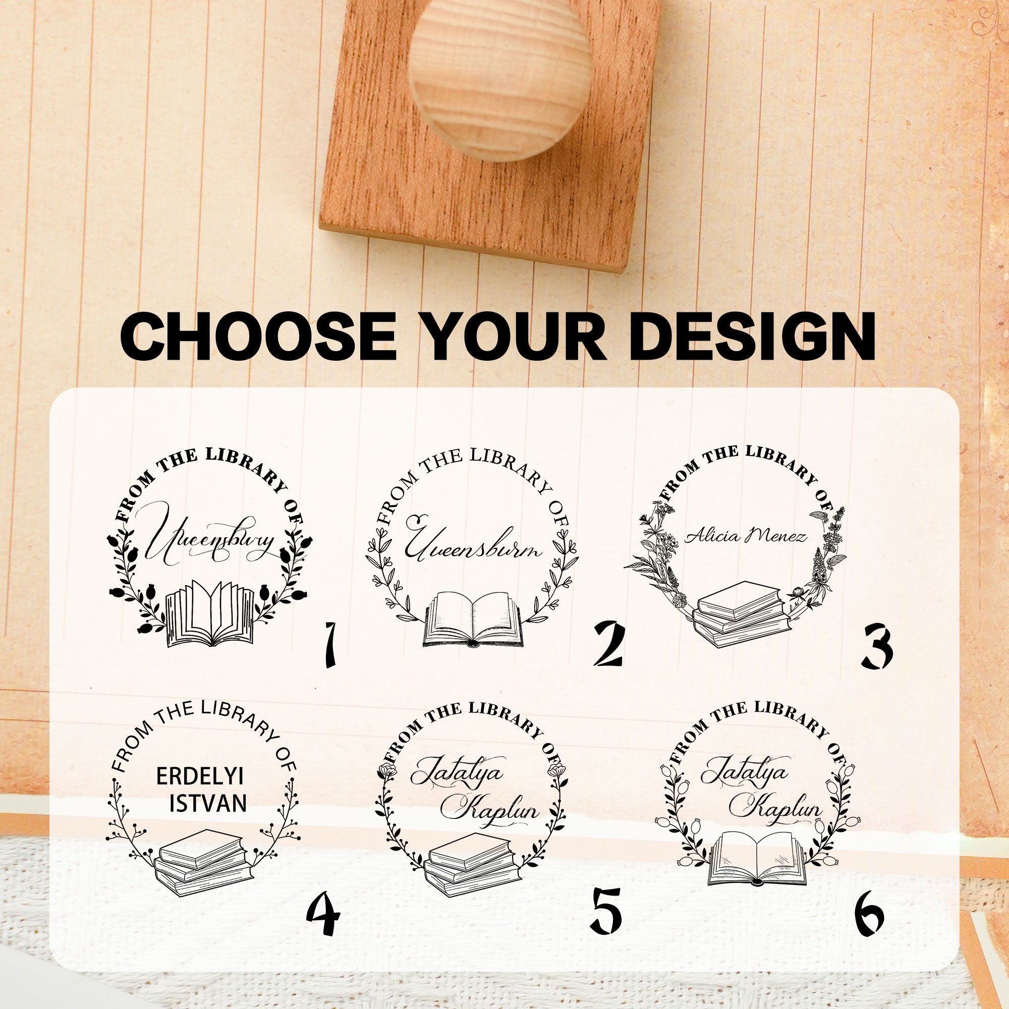 Custom Wood Stamp for Personalization