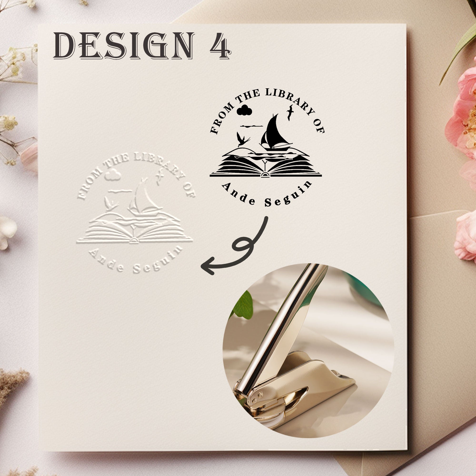 Custom Nature Floral Embosser