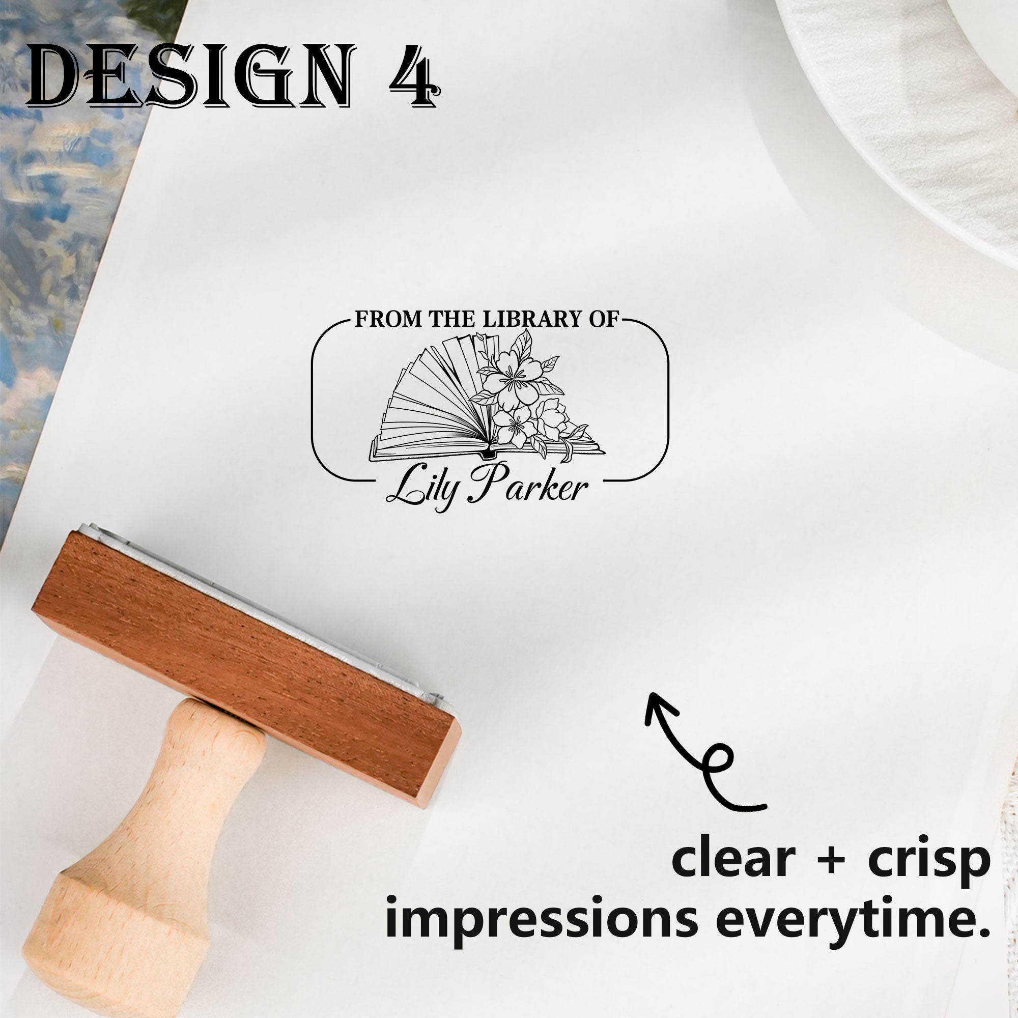 Book Lover Rubber Stamp