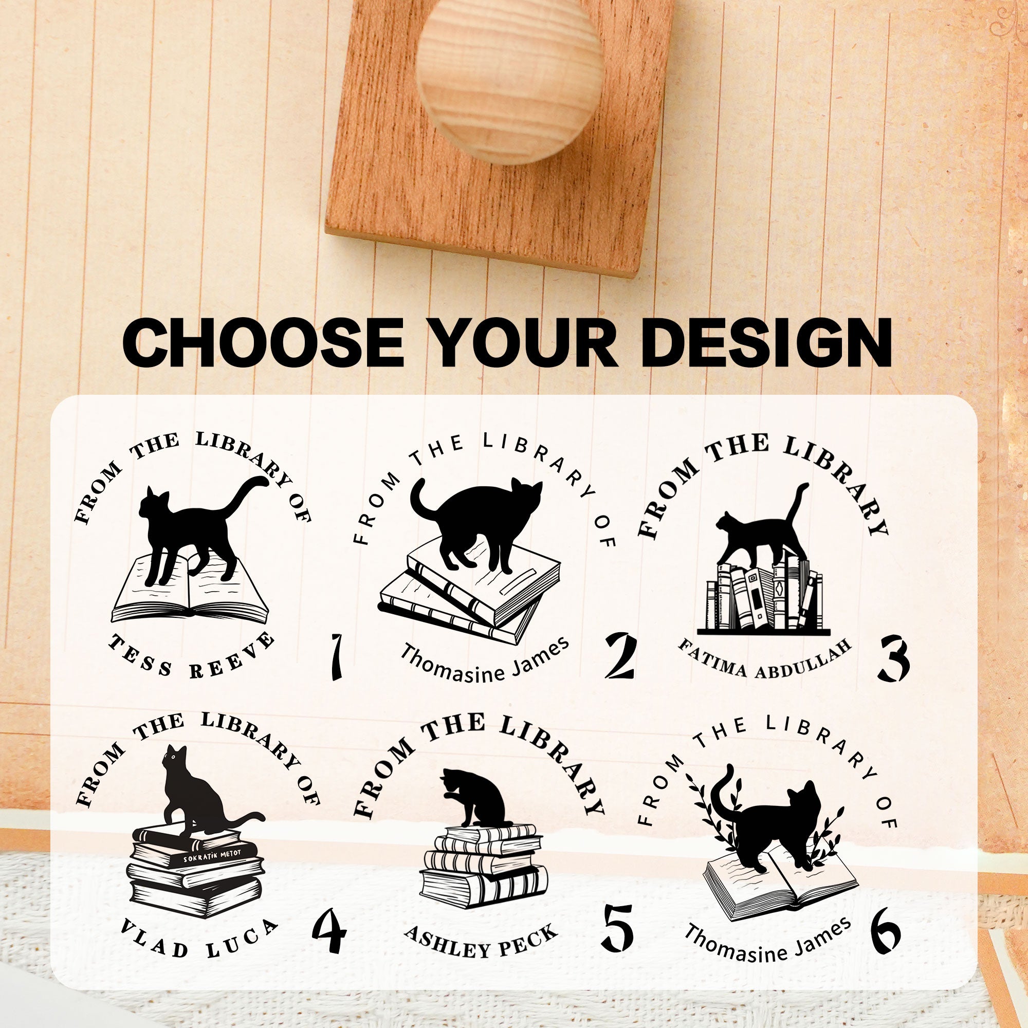 Custom Wood Rubber Stamp for Daily Use