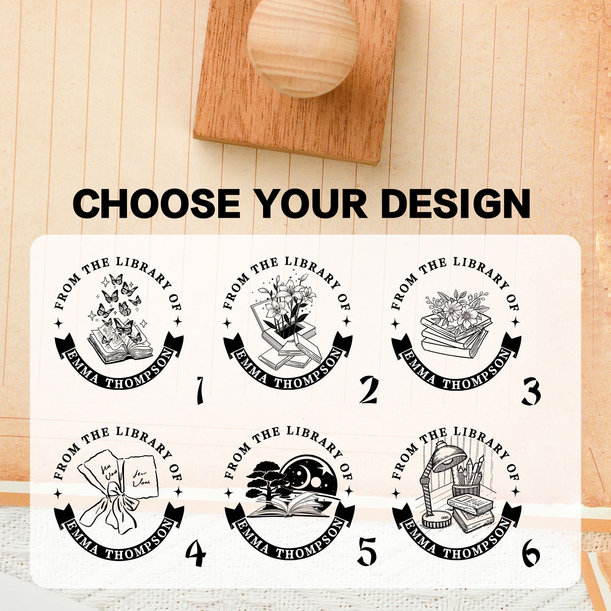 Custom DIY Craft Wood Stamp