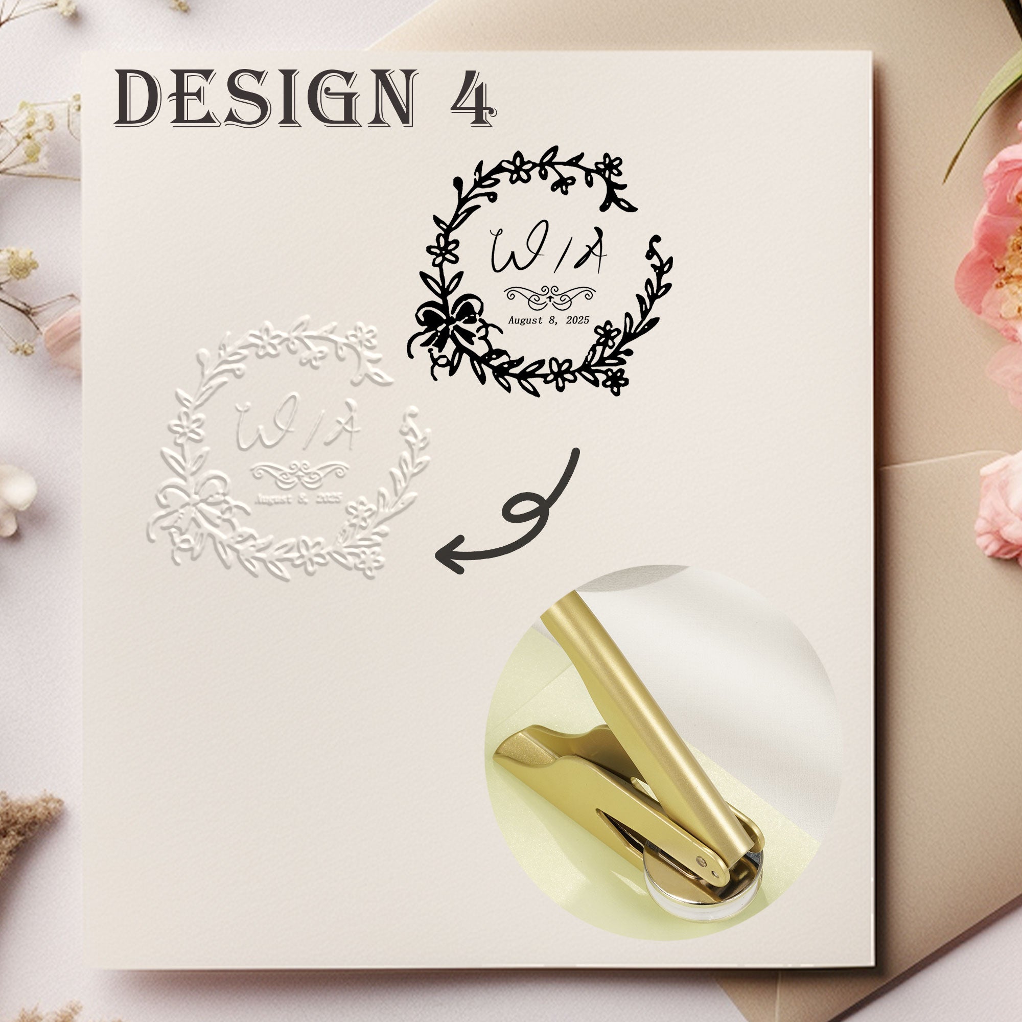 Custom Antique Wedding Embosser