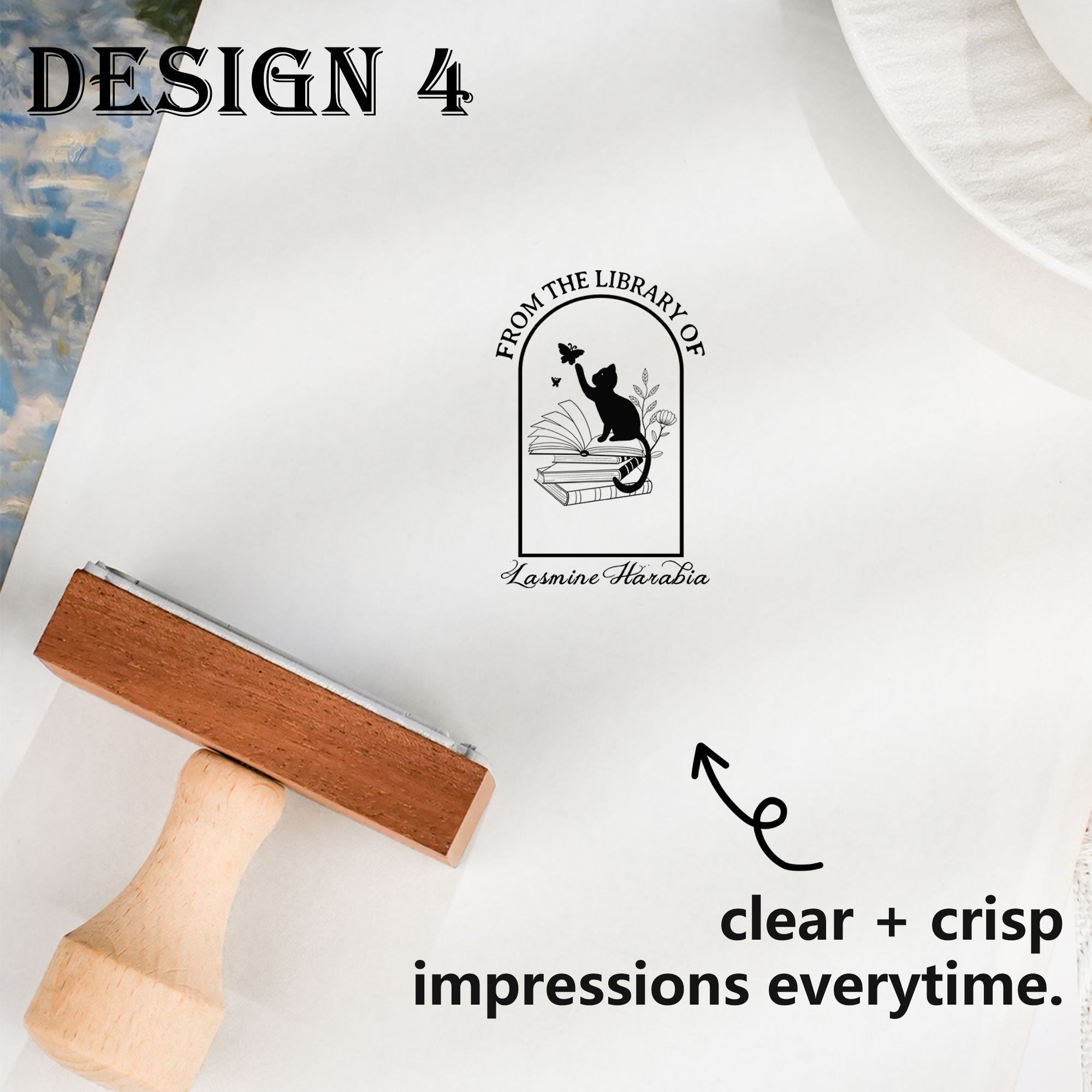Literary Art Rubber Stamp