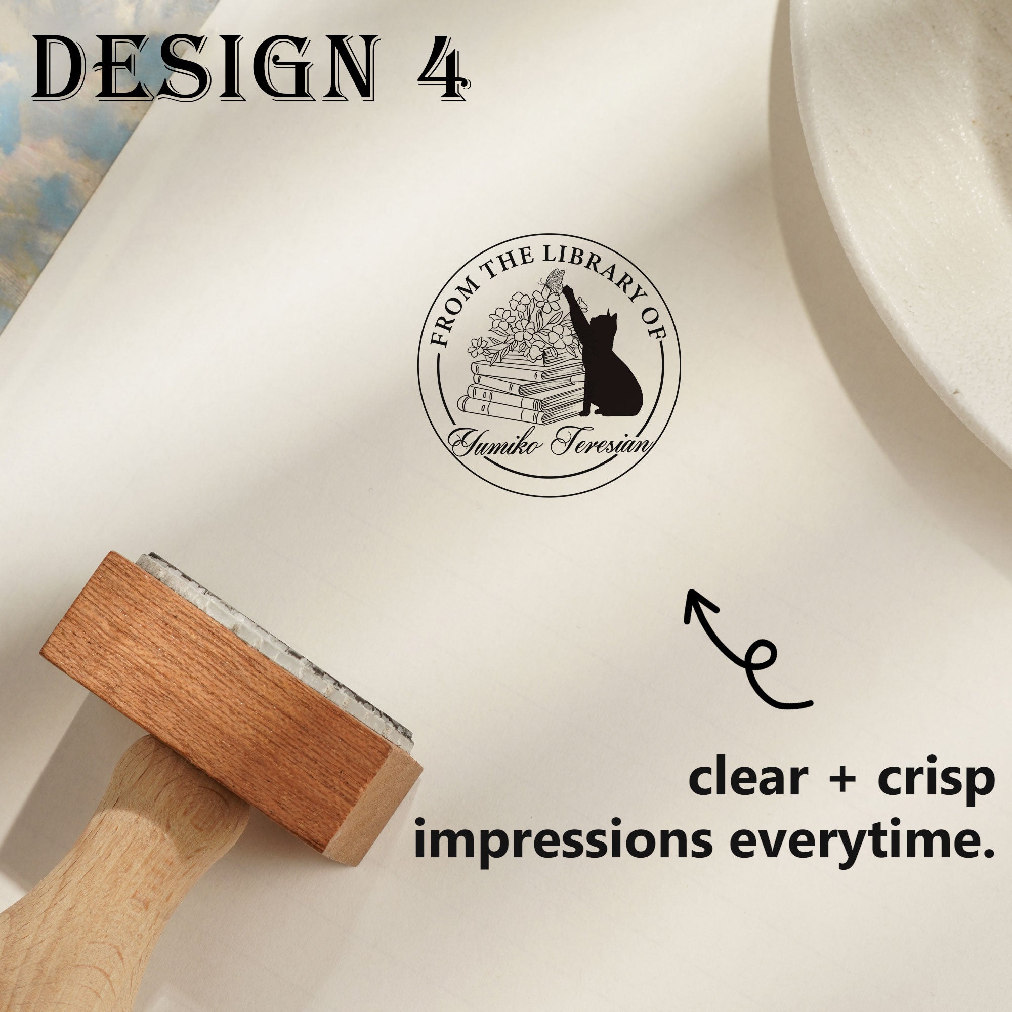 Creative Wood Rubber Stamp