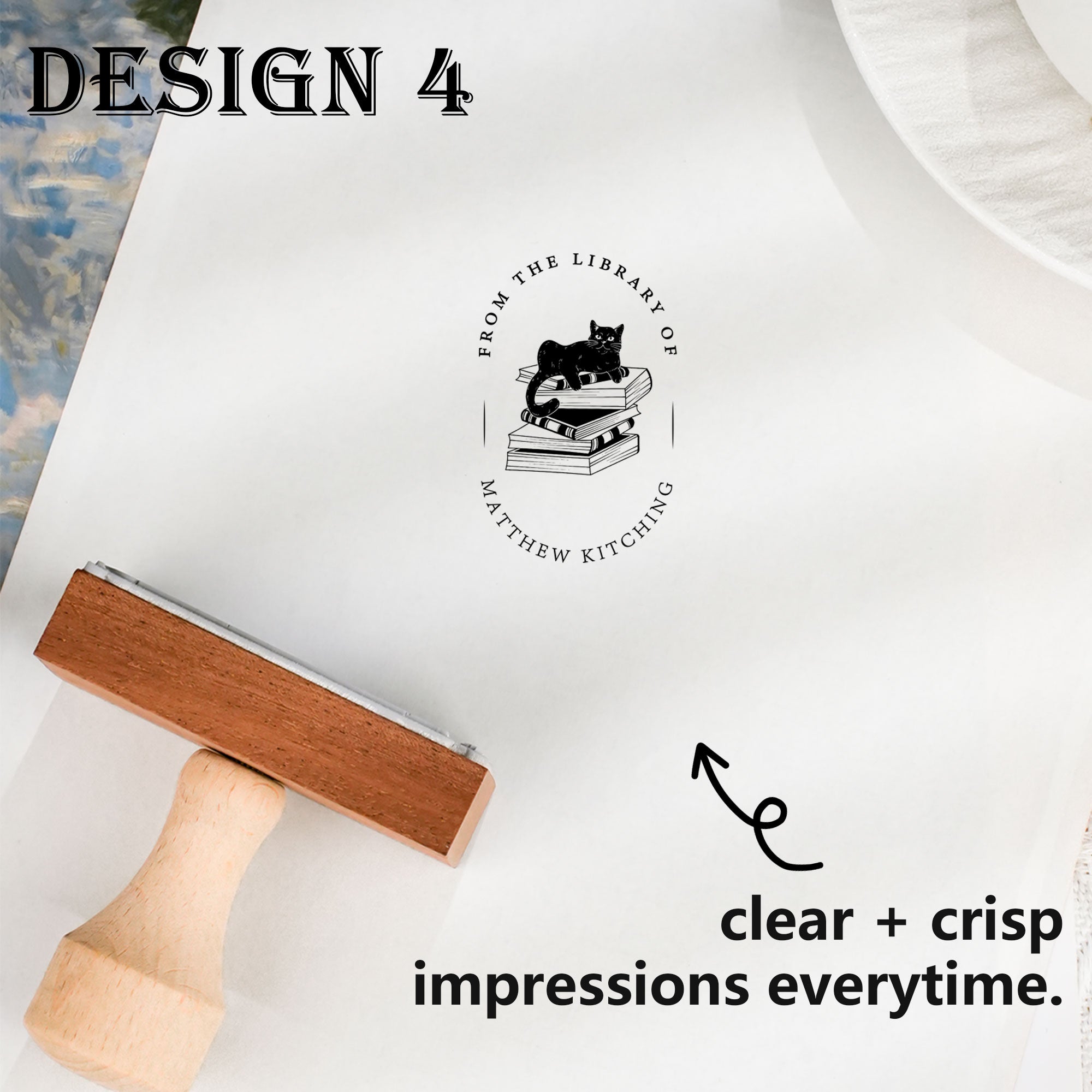 Minimal Art Rubber Stamp