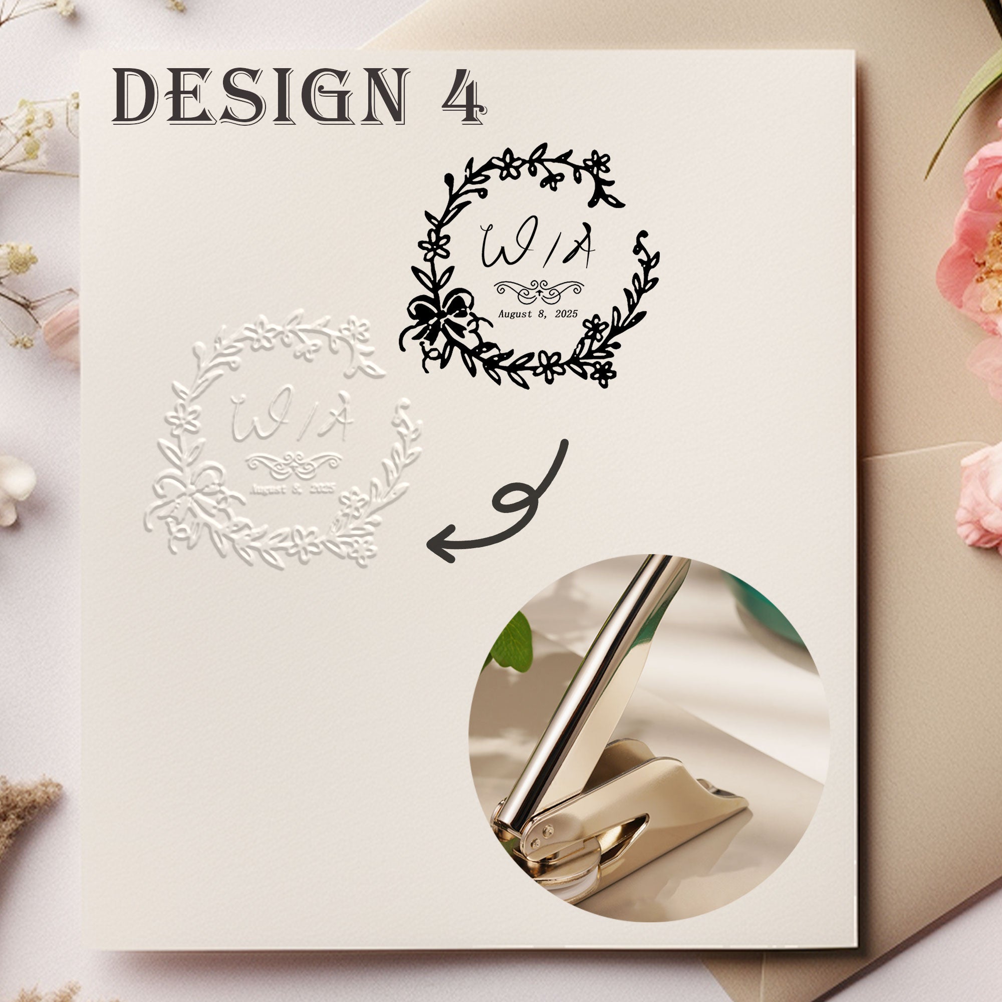 Custom Antique Wedding Embosser