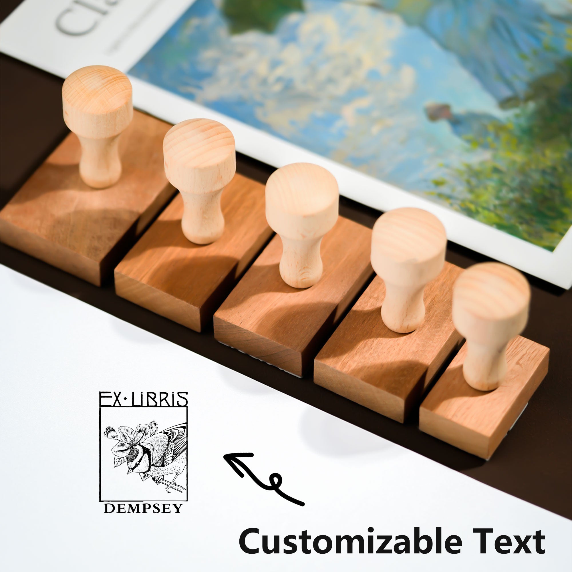 Customized Traditional Bookplate Stamp