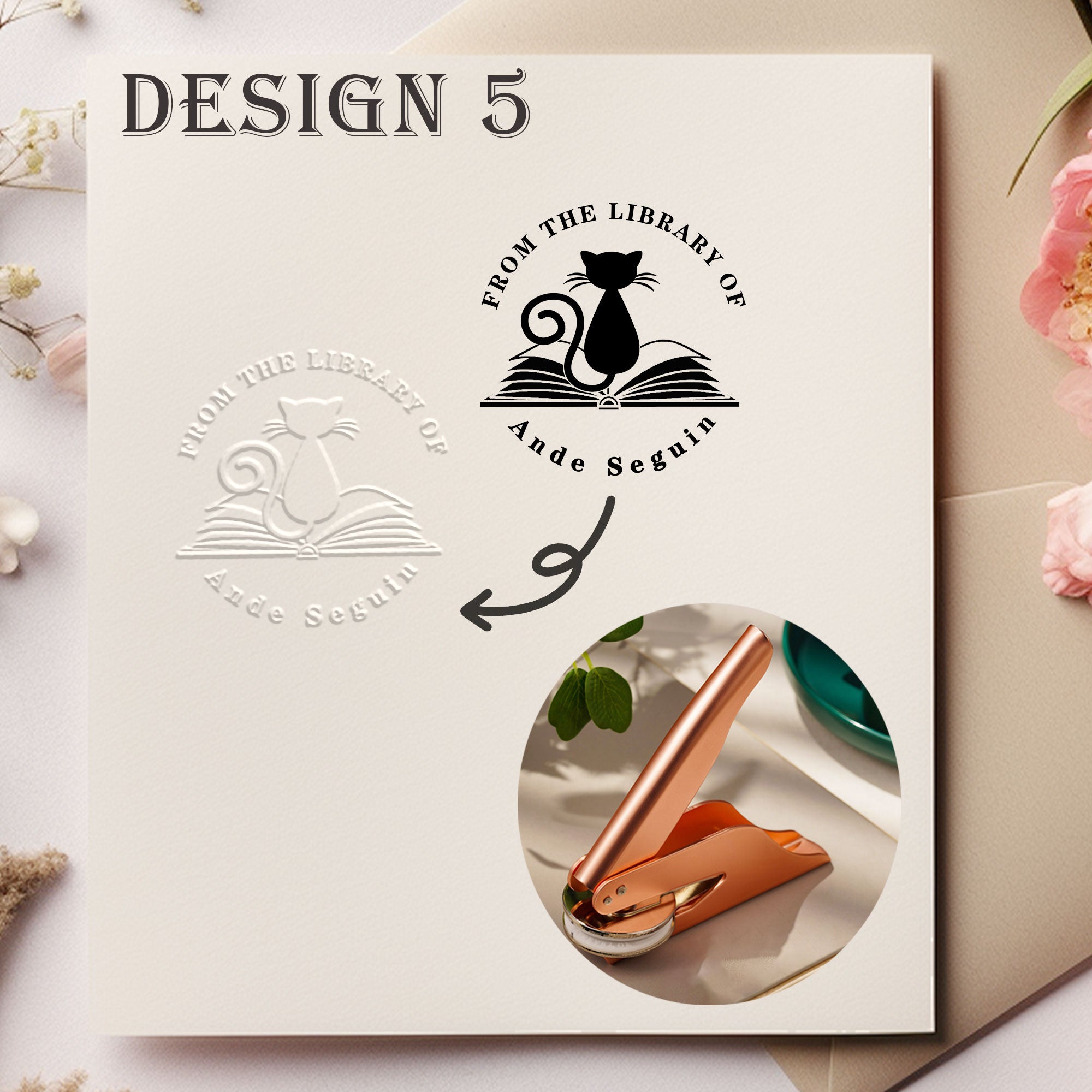 Custom Nature Floral Embosser