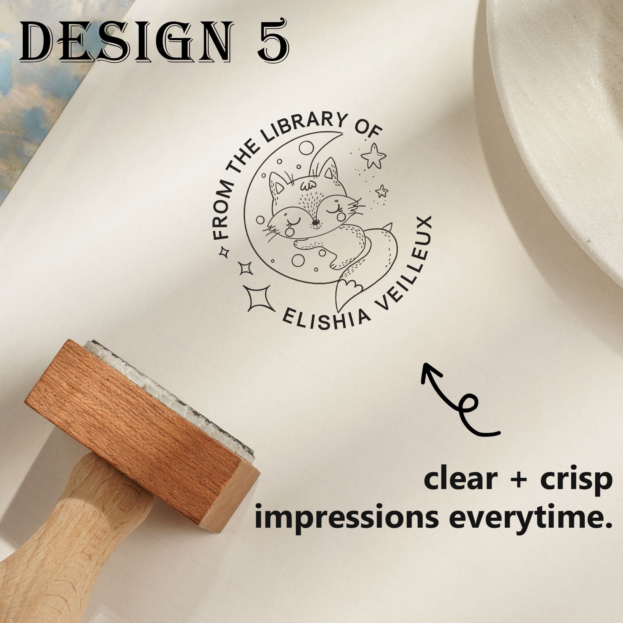 Custom Hand Carved Rubber Stamp
