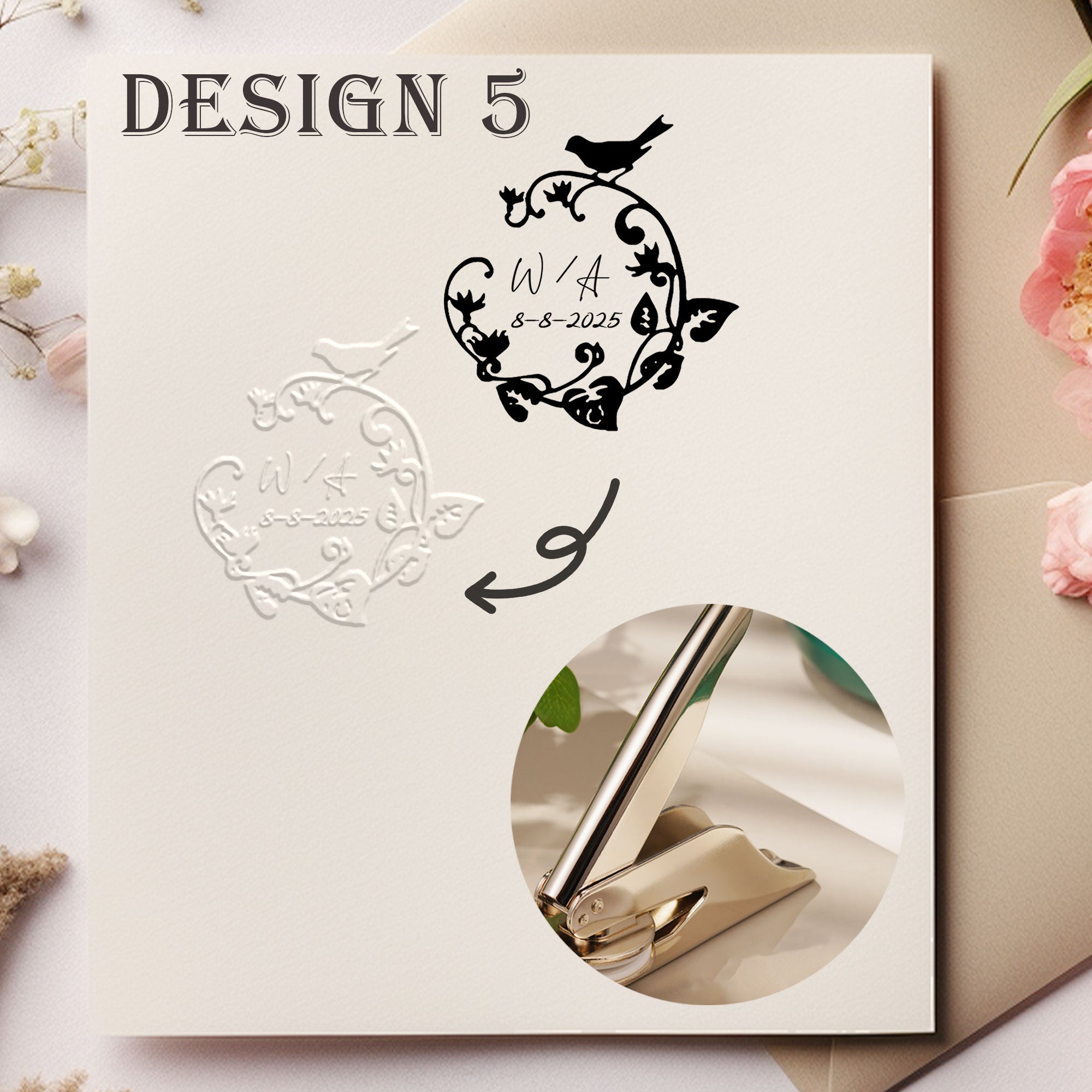 Custom Antique Wedding Embosser